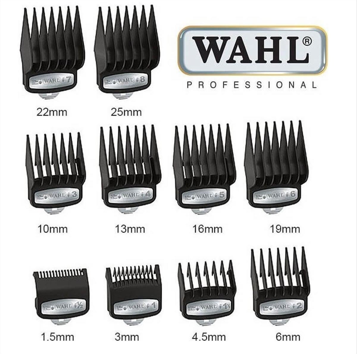 Combs Spare Parts Wahl Premium Set 10pcs Cutting Guides 03421-100