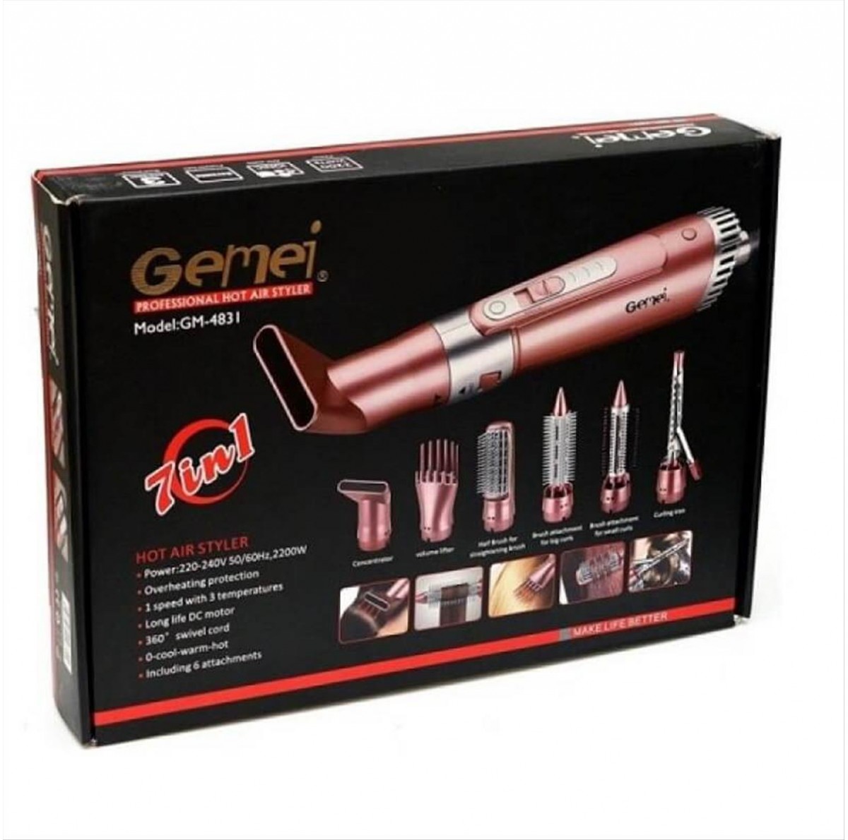 7-in-1 Hair Care Machine for Professional Styling Gemei GM-4831