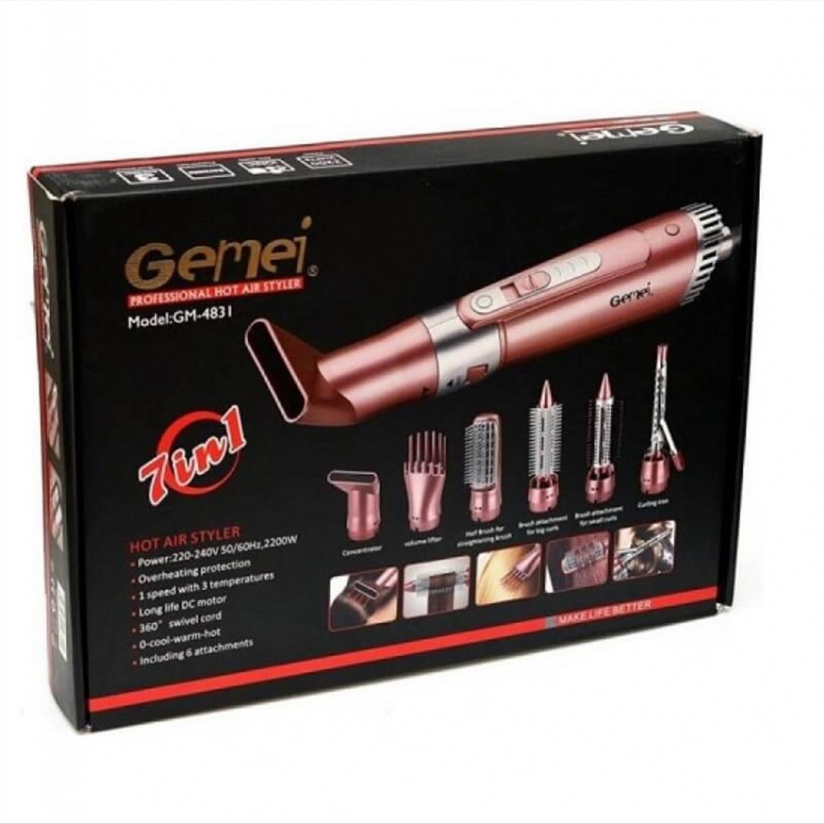 7-in-1 Hair Care Machine for Professional Styling Gemei GM-4831