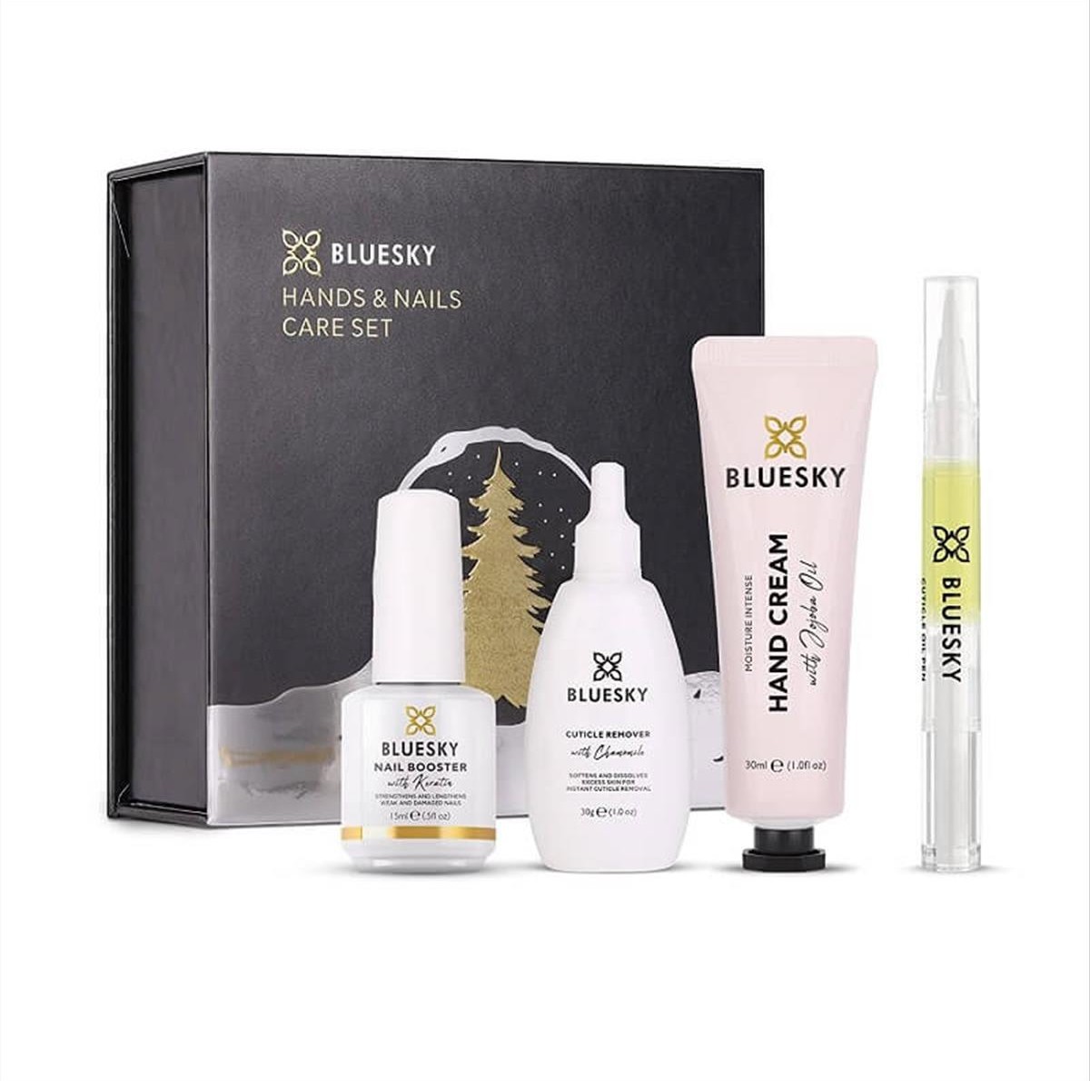 Bluesky Set Hand Cream-Nail Booster-Cuticle-Remover-Cuticle Oil