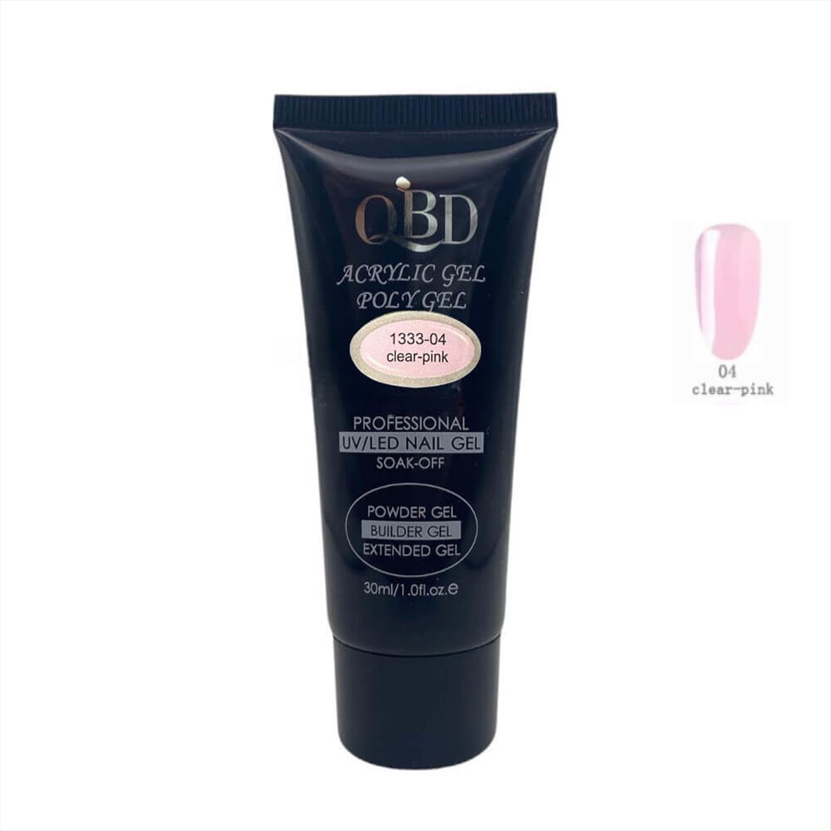 QBD Acrygel Uv/Led Clear Pink 30ml QBD Acrygel Uv/Led Clear Pink 30ml