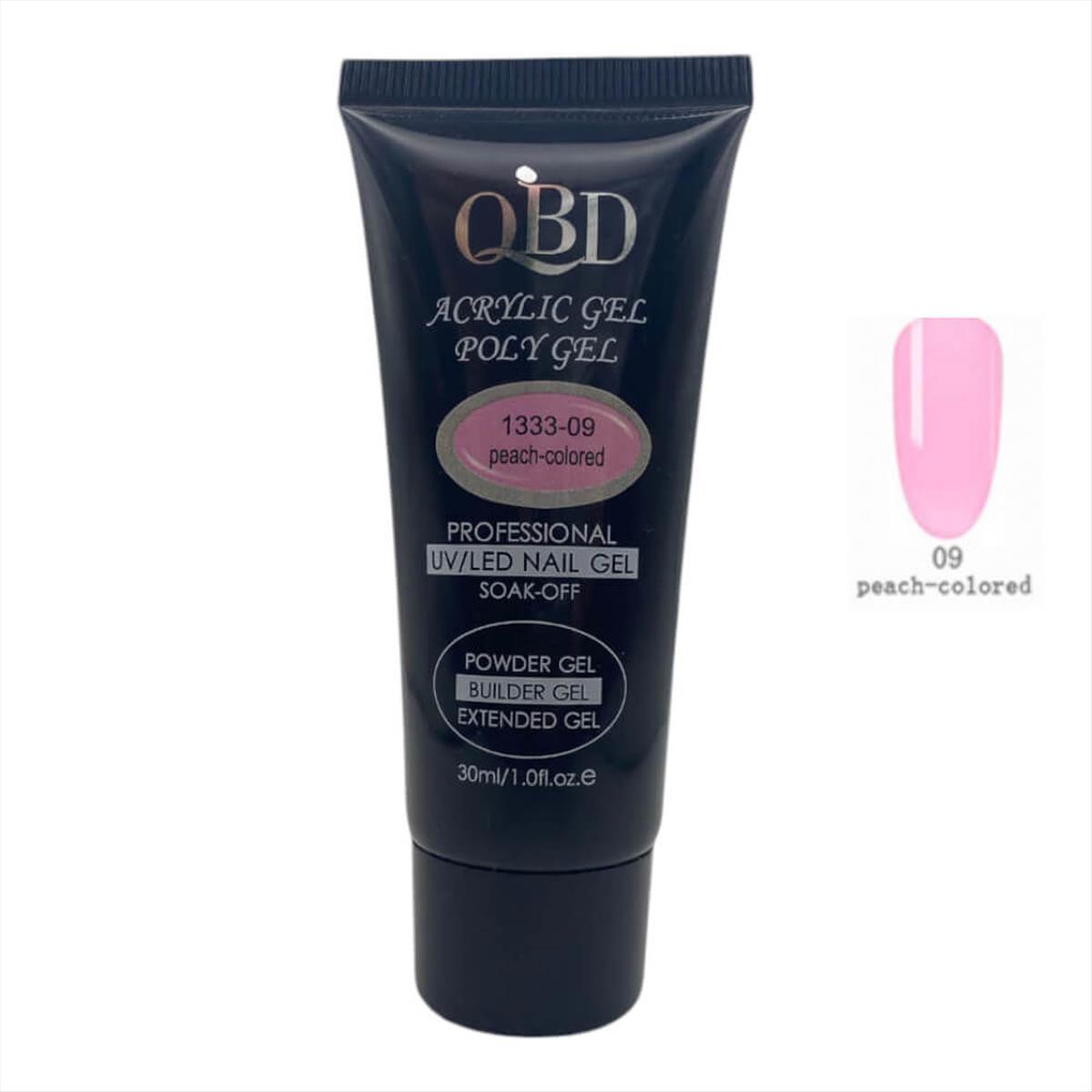 QBD Acrygel Uv/Led Peach Colored 30ml QBD Acrygel Uv/Led Peach Colored 30ml