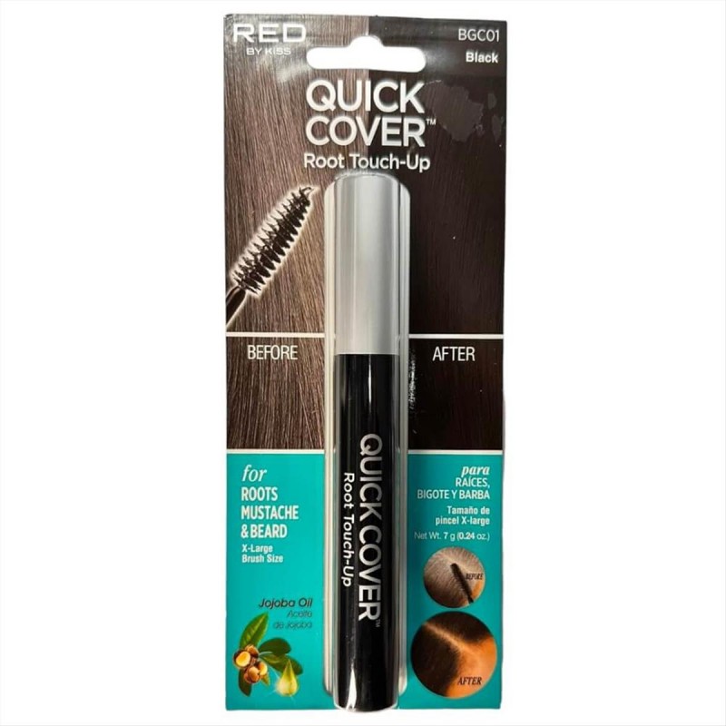 Hair Mascara Red By Kiss Quick Cover 01 Black 7g