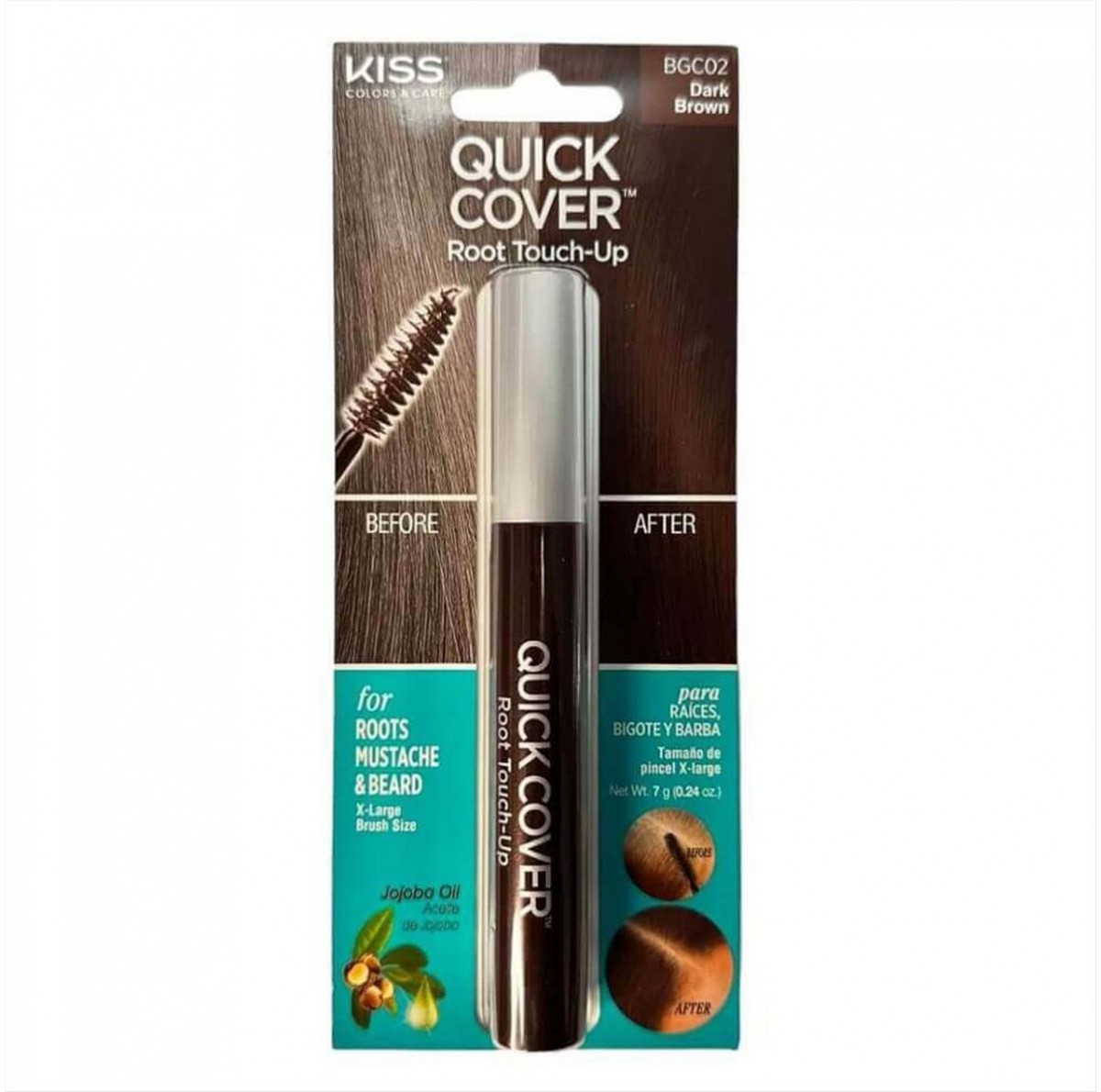 Μάσκαρα Μαλλιων Red By Kiss Quick Cover 02 Dark Brown 7g