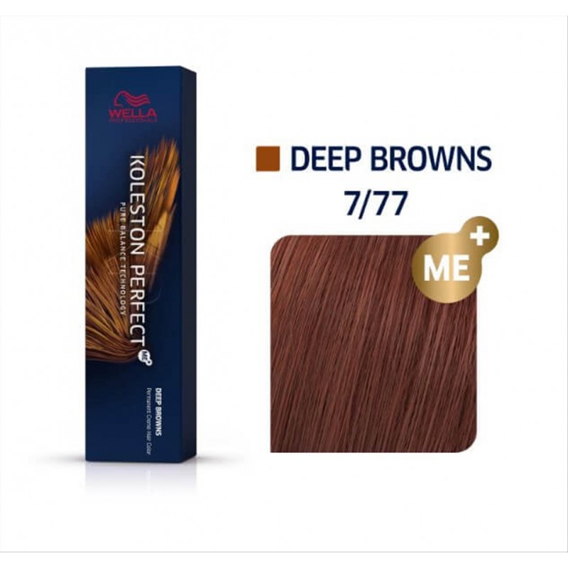Βαφή μαλλιών koleston perfect 7/77 ξανθό καφέ έντονο 60ml Wella