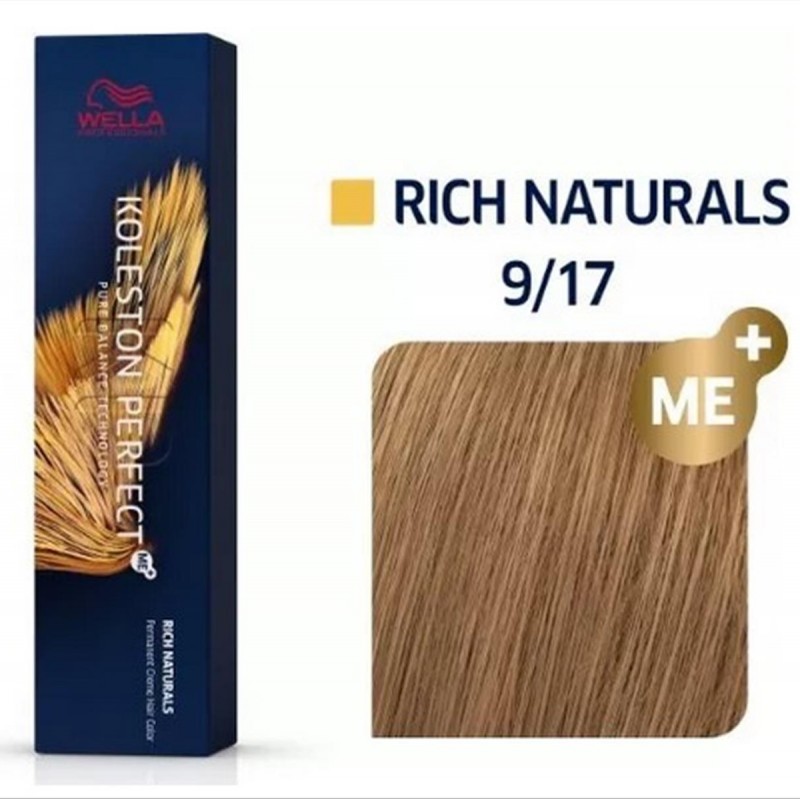 Βαφή μαλλιών koleston perfect 9/17 ξανθό πολύ ανοιχτό σαντρέ 60ml Wella