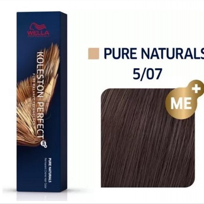 Βαφή μαλλιών koleston perfect 5/07 καστανό ανοιχτό φυσικό 60ml Wella