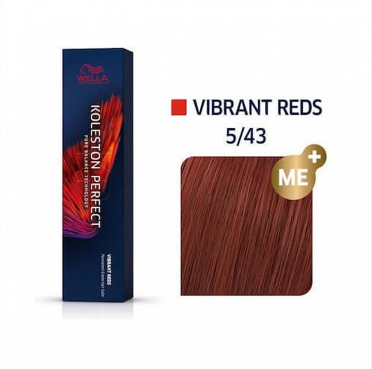 Wella Koleston Perfect Me+ Vibrant Reds 5/43 Καστανό Ανοιχτό Κόκκινο Χρυσό 60ml
