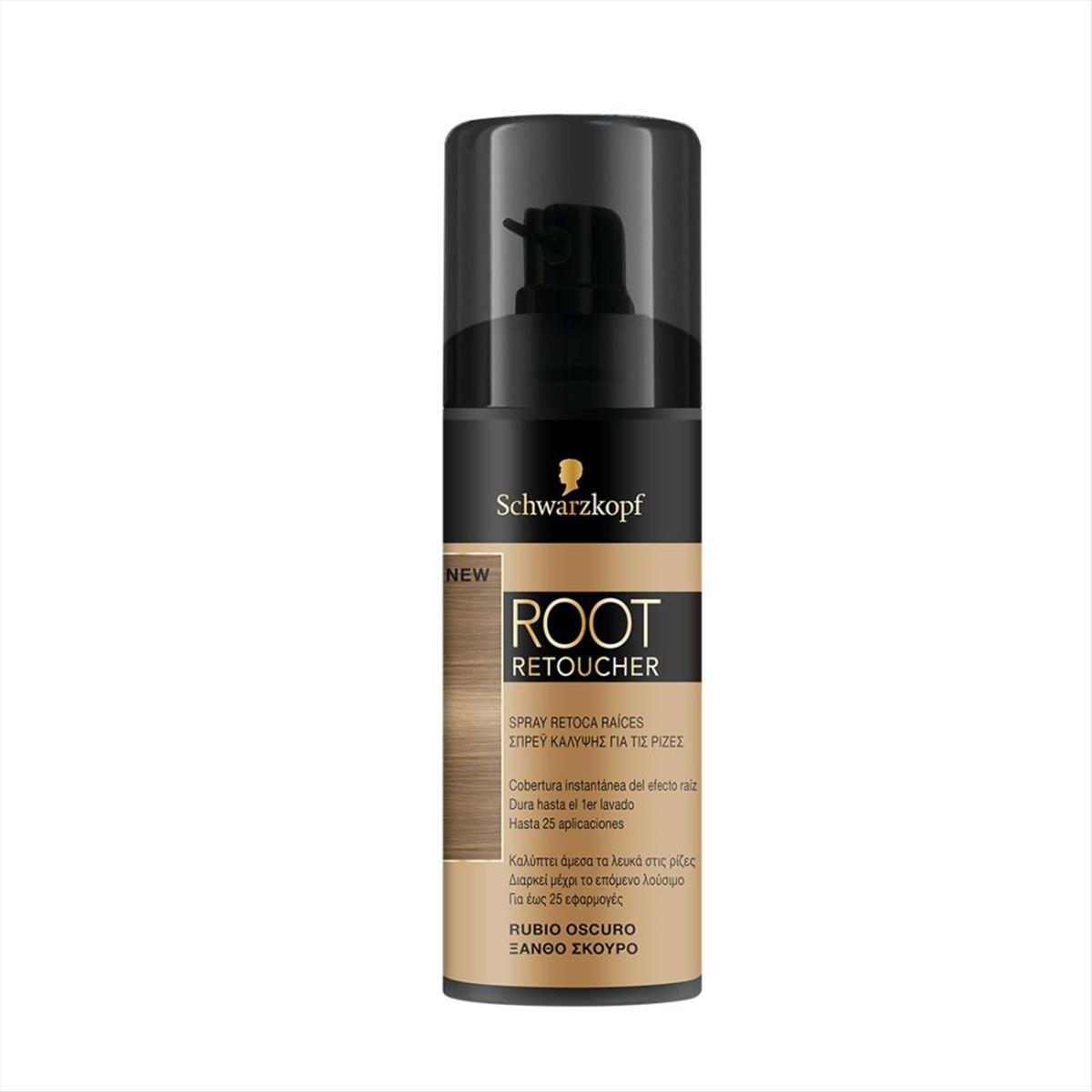 Λακ για Κάλυψη Ρίζας Root Retoucher Schwarzkopf Ξανθό Σκούρο 120 ml