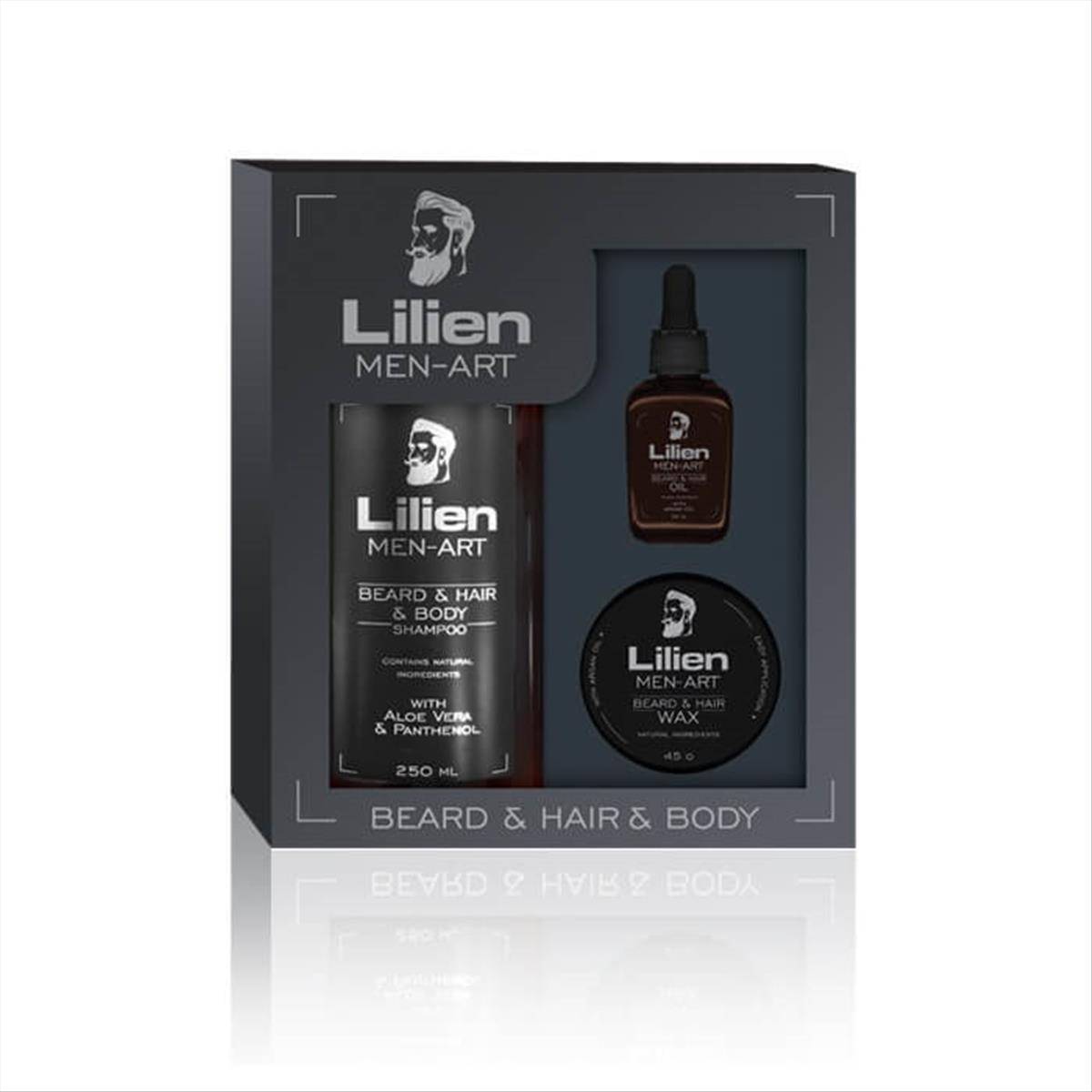 Union Lilien Care Gift Box Men  Bread -Body - Hair 250ml+30ml+45gr