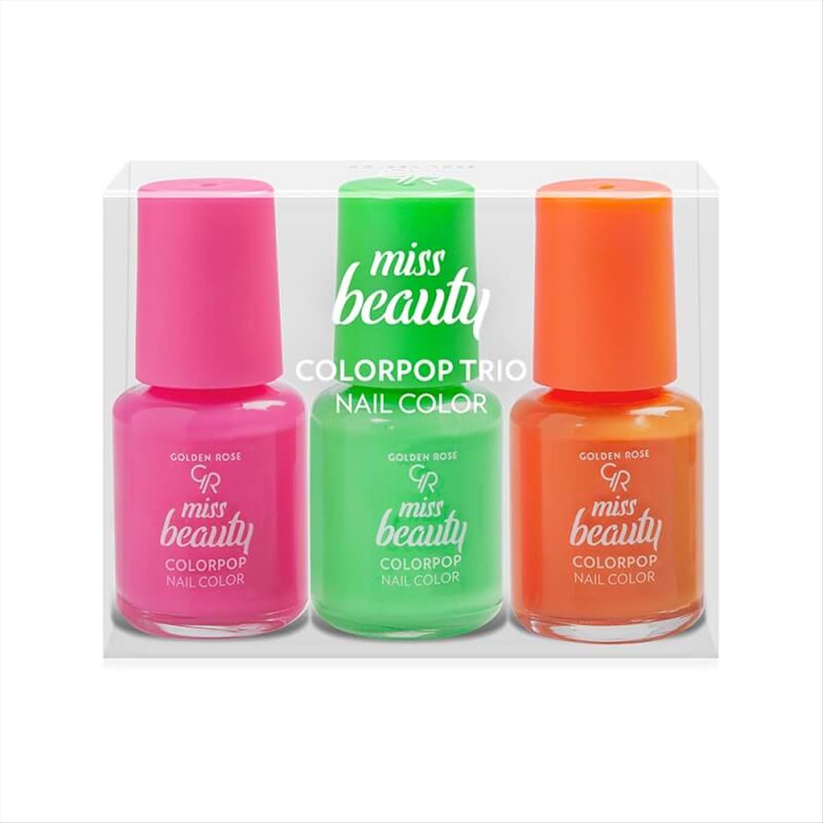 Golden Rose Miss Beauty Trio Nail Color Colorpop 3x6ml