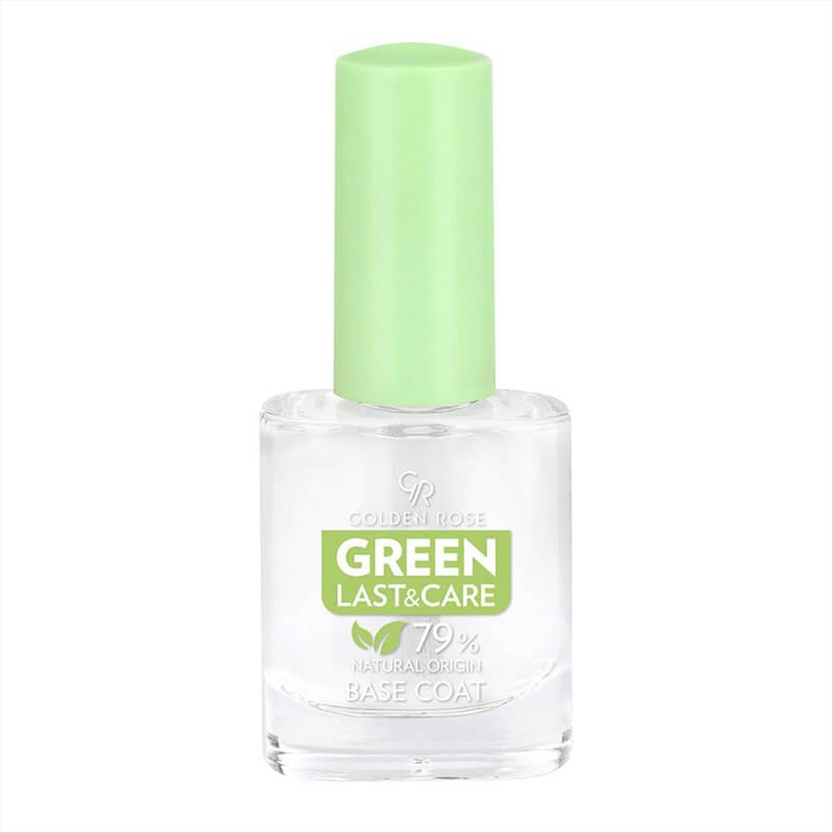 Nail Polish Golden Rose Green Last & Care Natural Origin Base Coat - 10.2ml