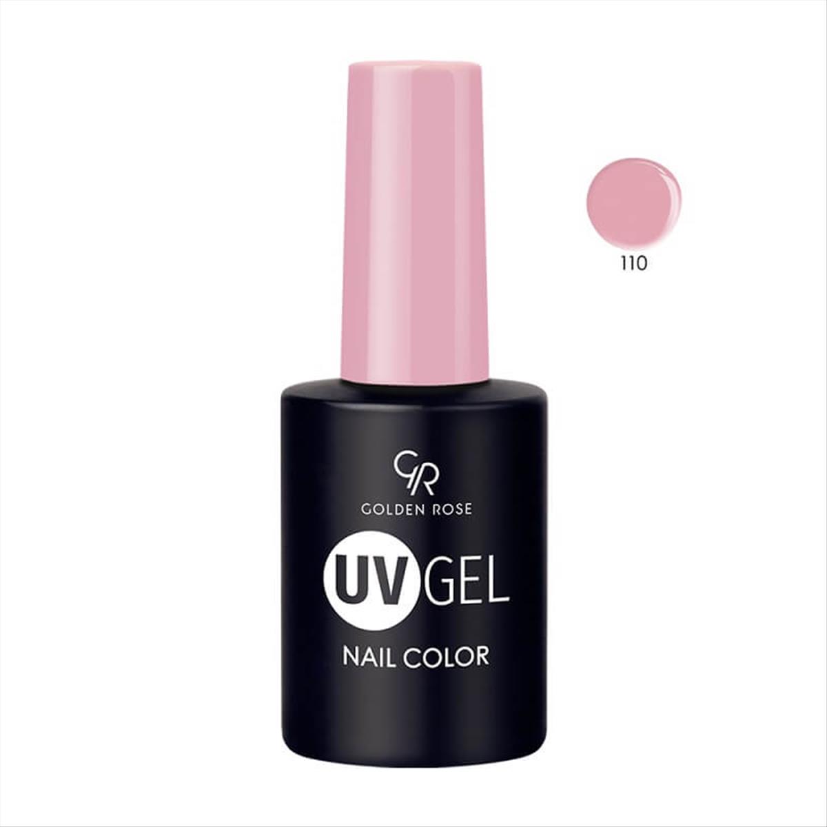 Hμιμόνιμο Bερνίκι UV GEL Nail Color Golden Rose 110 -10.2ml