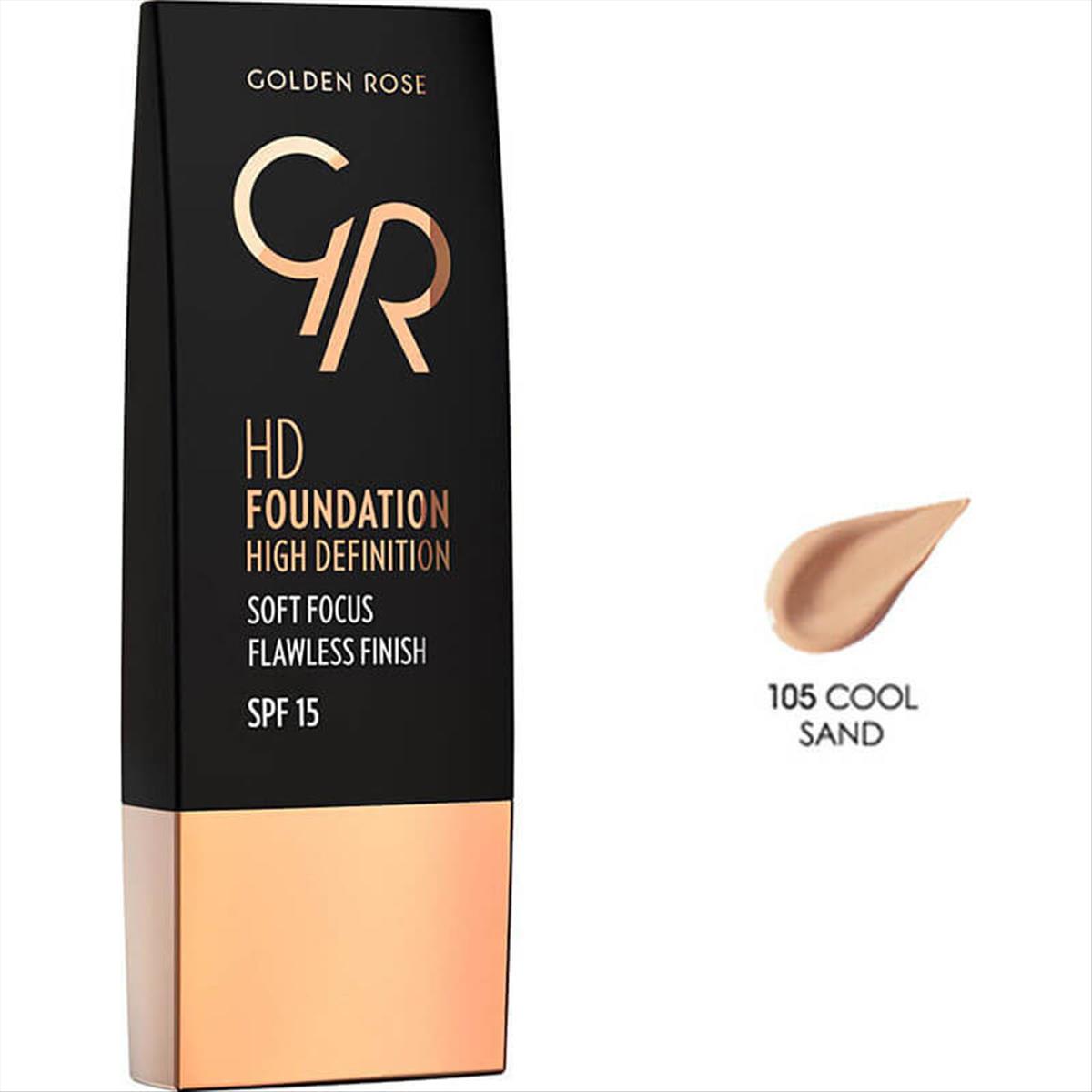 Foundation HD Golden Rose 105 - Cool Sand 30ml