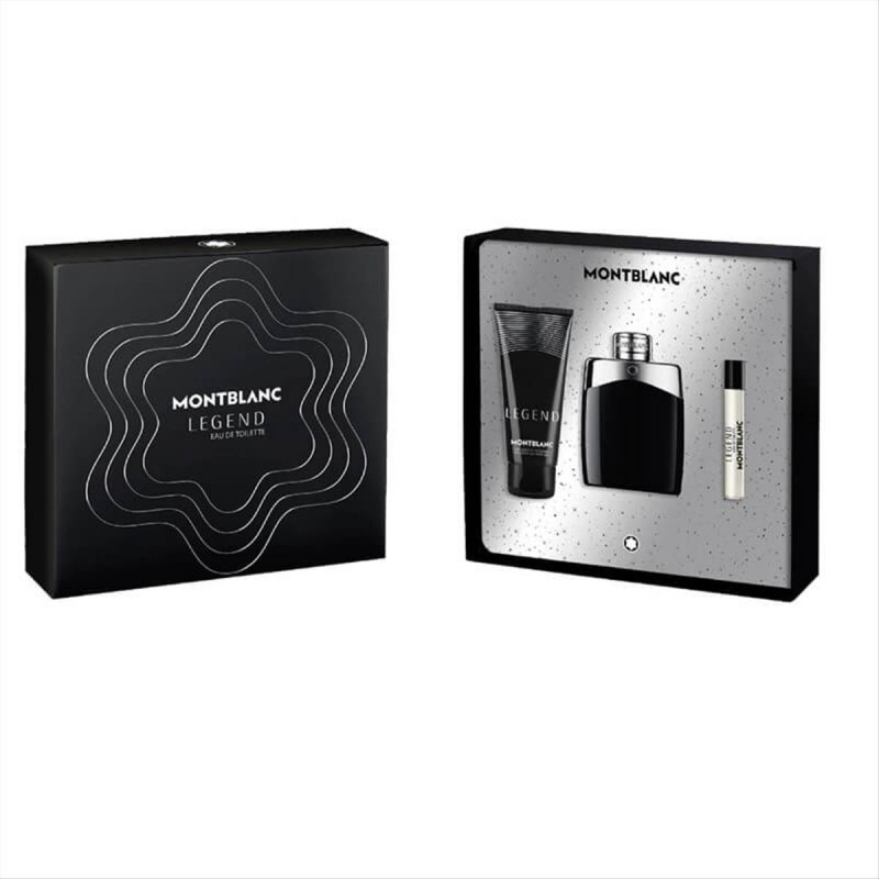 Montblanc Legend Eau De Toilette Set 100ml + 7.5ml +Shower Gel 100ml