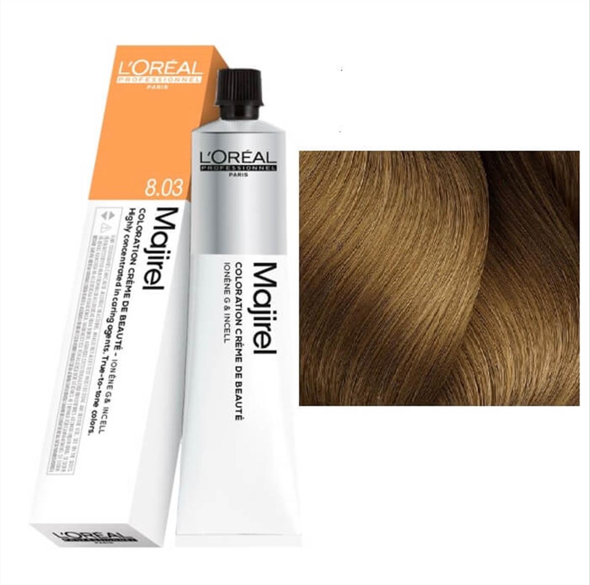 Βαφή L'Oreal Majirel 8.03 Ξανθό Ανοιχτό Φυσικό Ντορέ 50ml