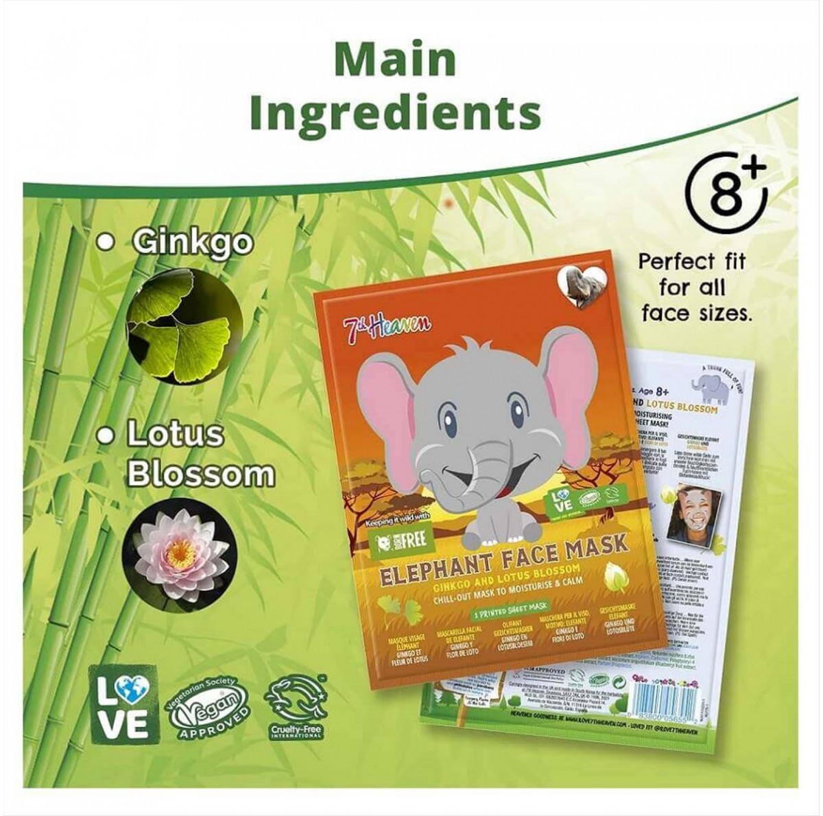 Face Mask Kids Elephant 7th Heaven 8ml