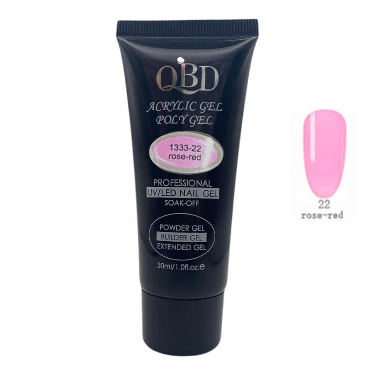 QBD Acrygel Uv/Led Rose-Red 30ml