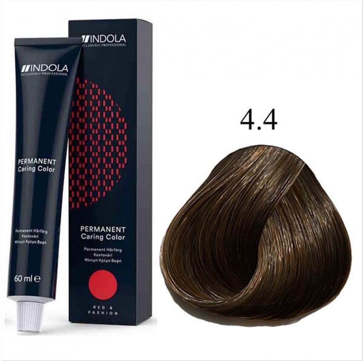 Βαφή Μαλλιών Indola 4.4 Καστανό Χάλκινο 60ml