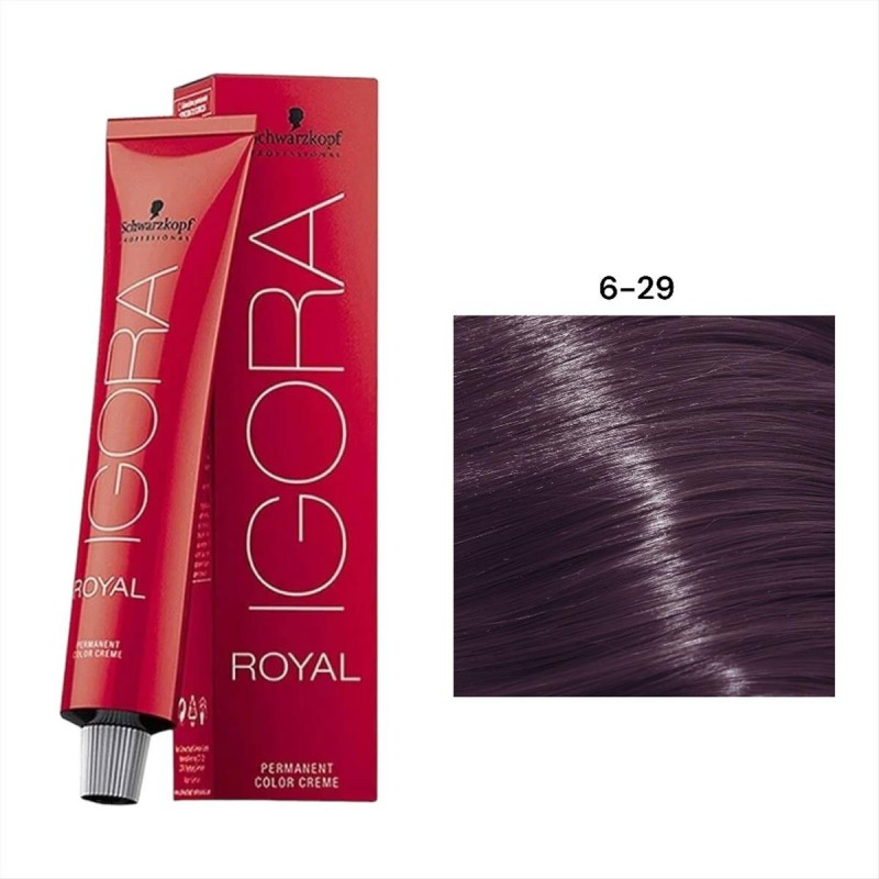 Βαφή Schwarzkopf Igora Royal 6-29 Ξανθό Σκούρο Φυμέ Βιολέ 60ml