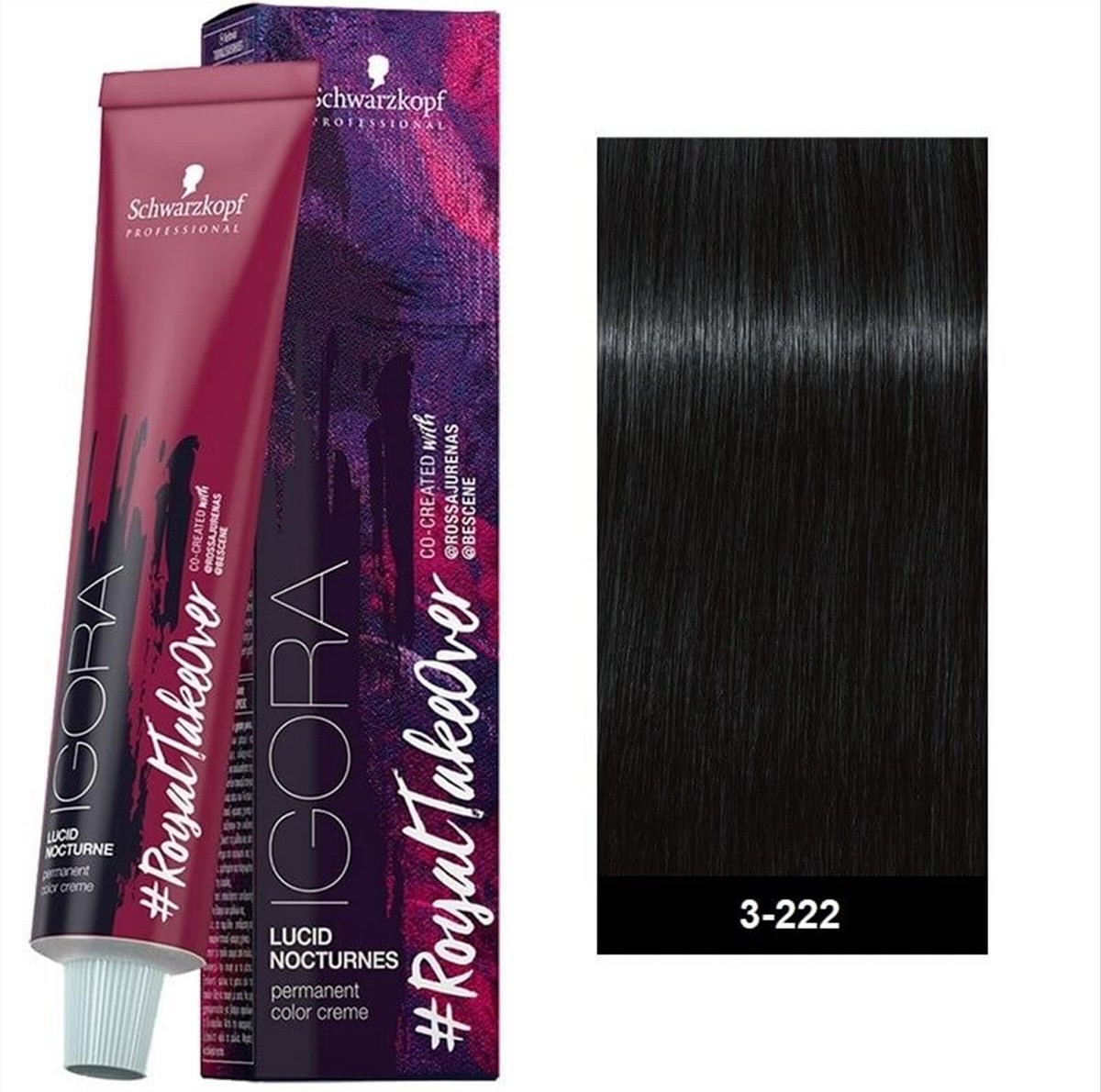 Βαφή Schwarzkopf Igora Royal Takeover Lucid Nocturnes 3-22 Καστανό Σκούρο Πολύ Έντονο Φυμέ 60ml