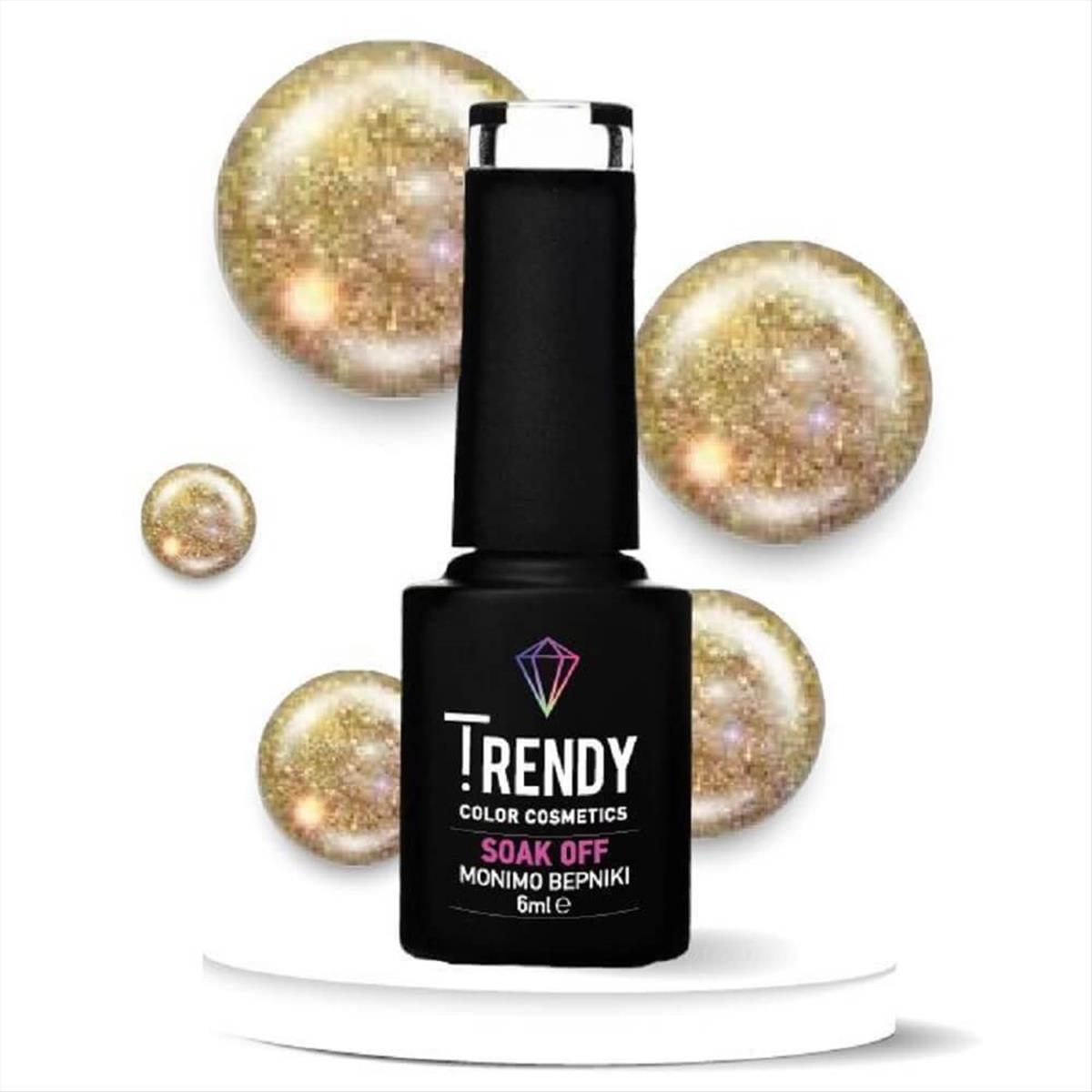 Ημιμόνιμο Βερνίκι Trendy Soak Off No110 Luxury Gold 6ml