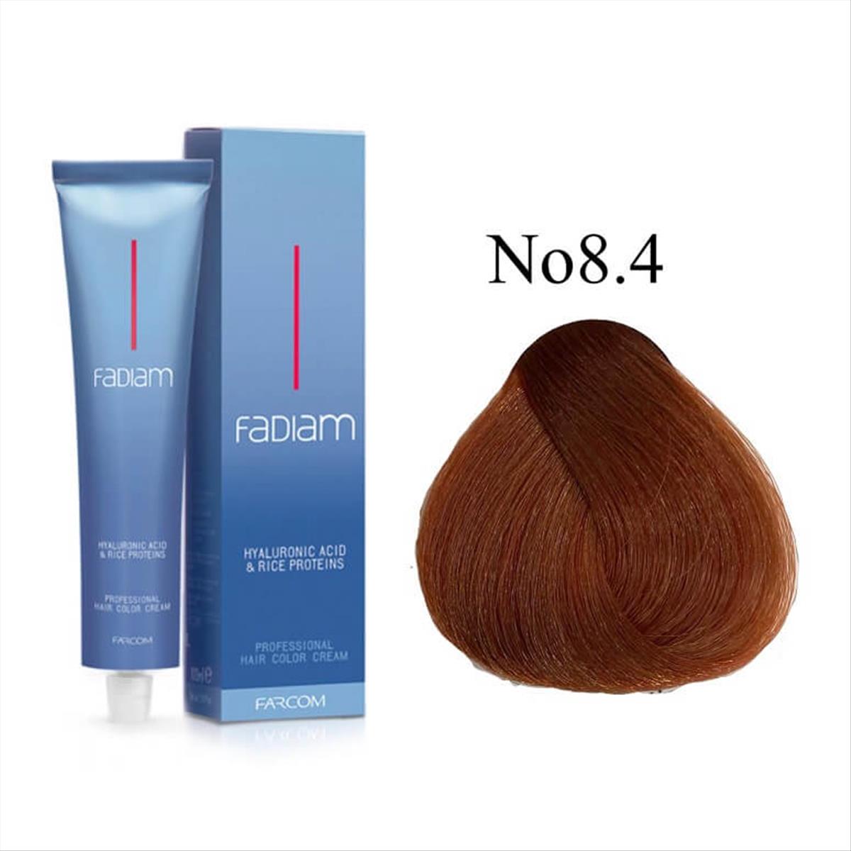 Hair Color Βαφή Farcom Fadiam 8.4 100ml