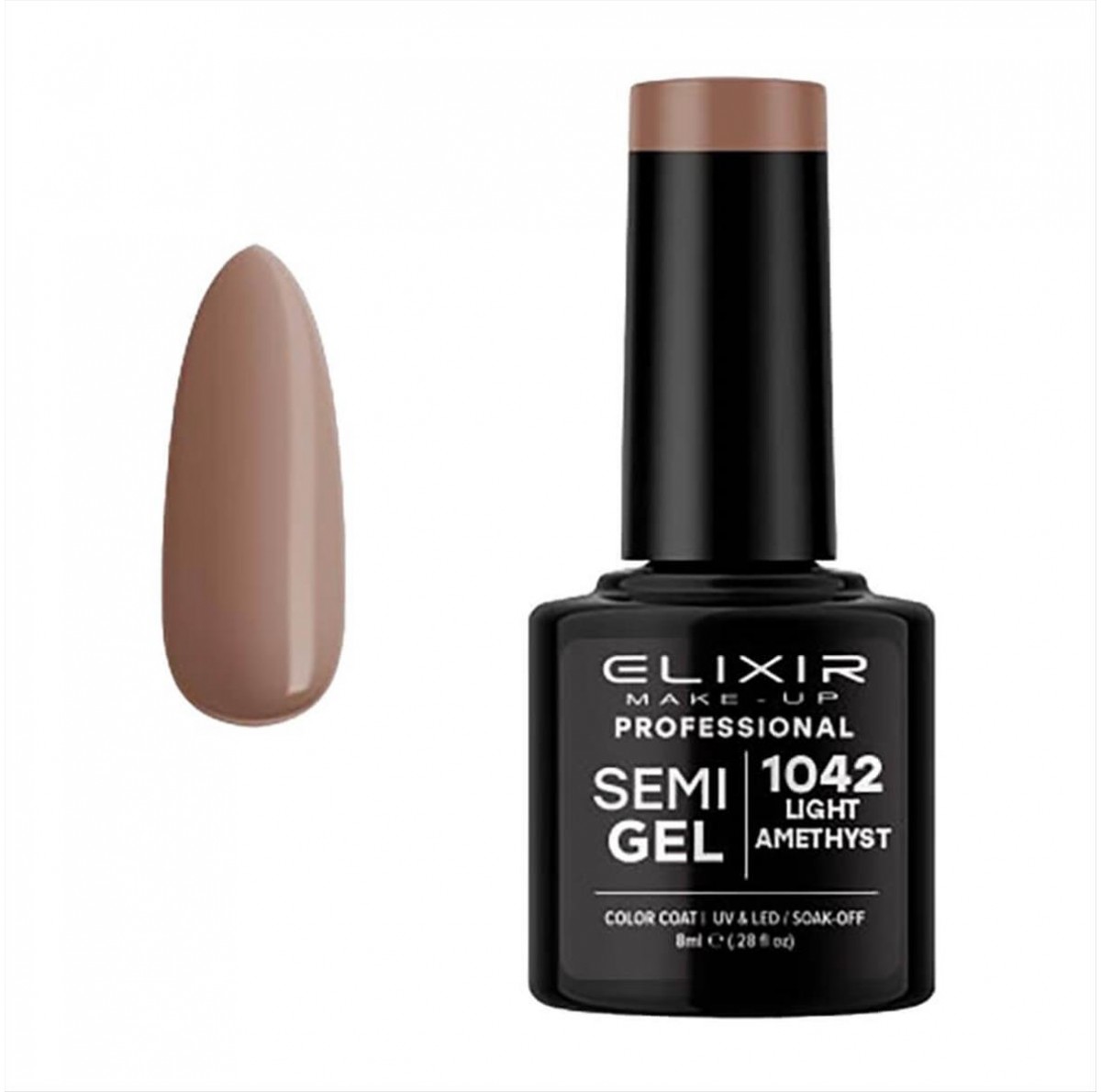 Ημιμόνιμο Βερνίκι Elixir Semi Gel Uv&Led 1042 Light Amethyst 8ml