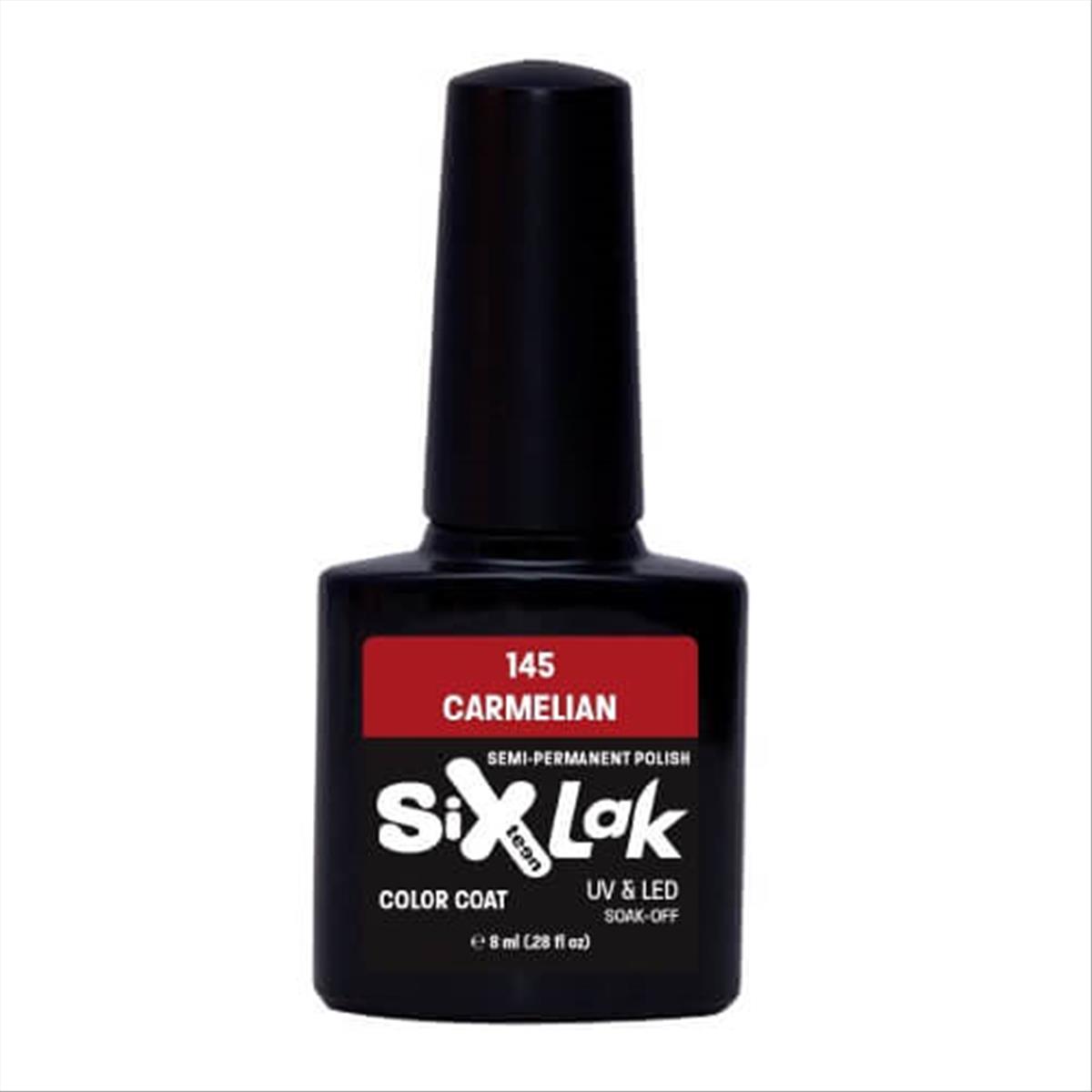 Semi-permanent Varnish SixLak Uv & Led Soak Off Carmelian No145-8ml