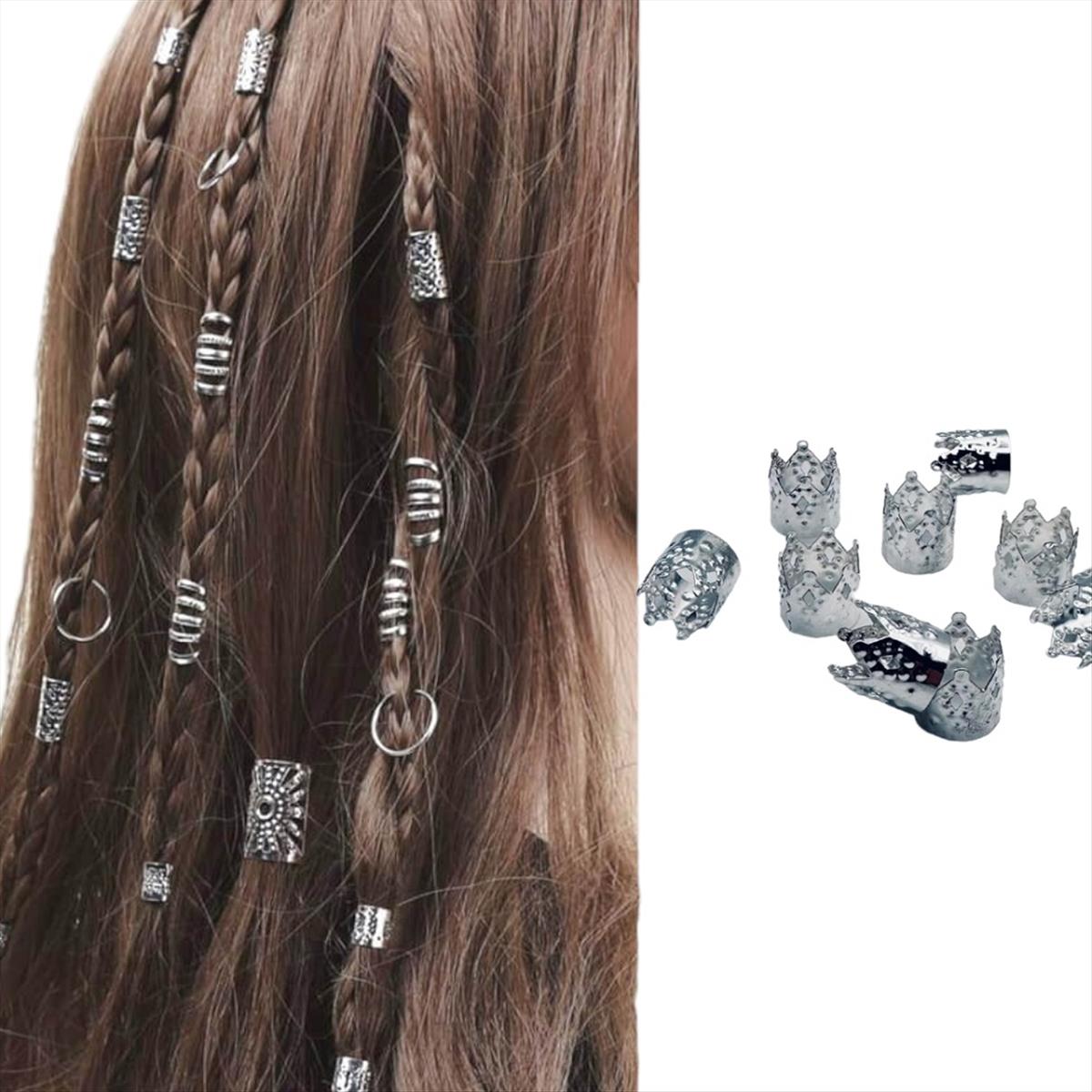 Silver Hair Decorations HA5 Silver 10pcs