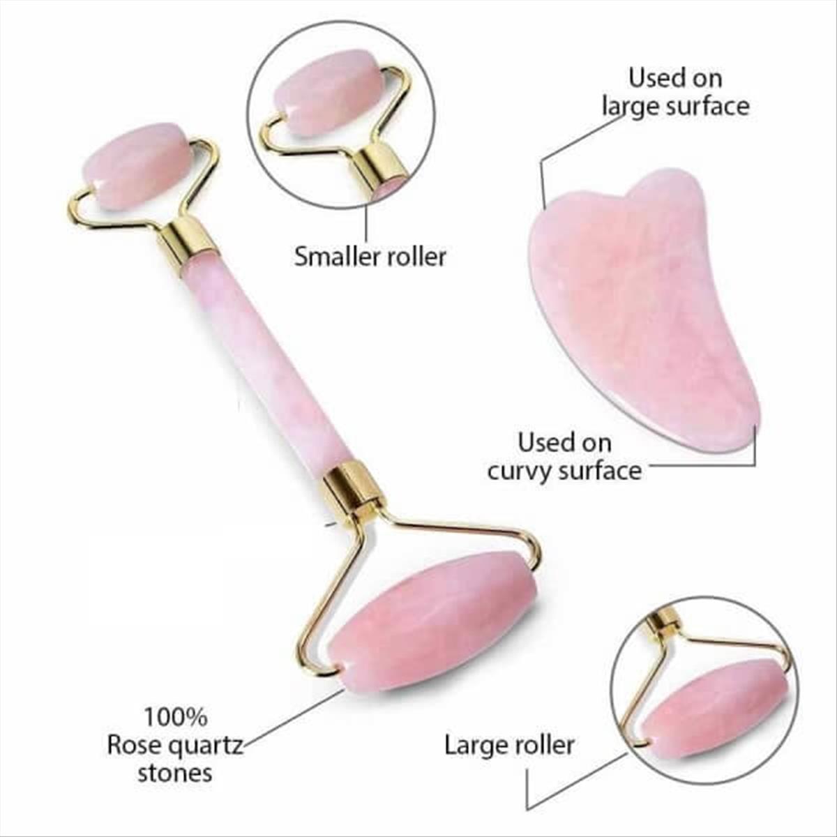 Quartz Roll For Face Massage Rose Quartz Roller