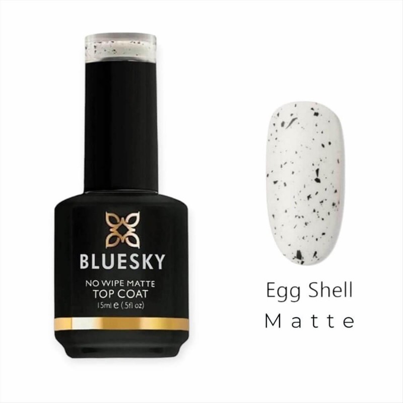 Bluesky Uv Gel Polish Top Coat No Wipe Matte Egg Shell Effect 15ml