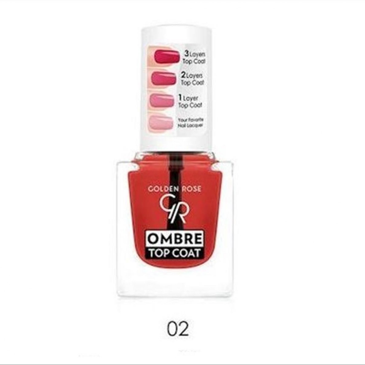 Ombre Top Coat Nail Lacquer Golden Rose 02