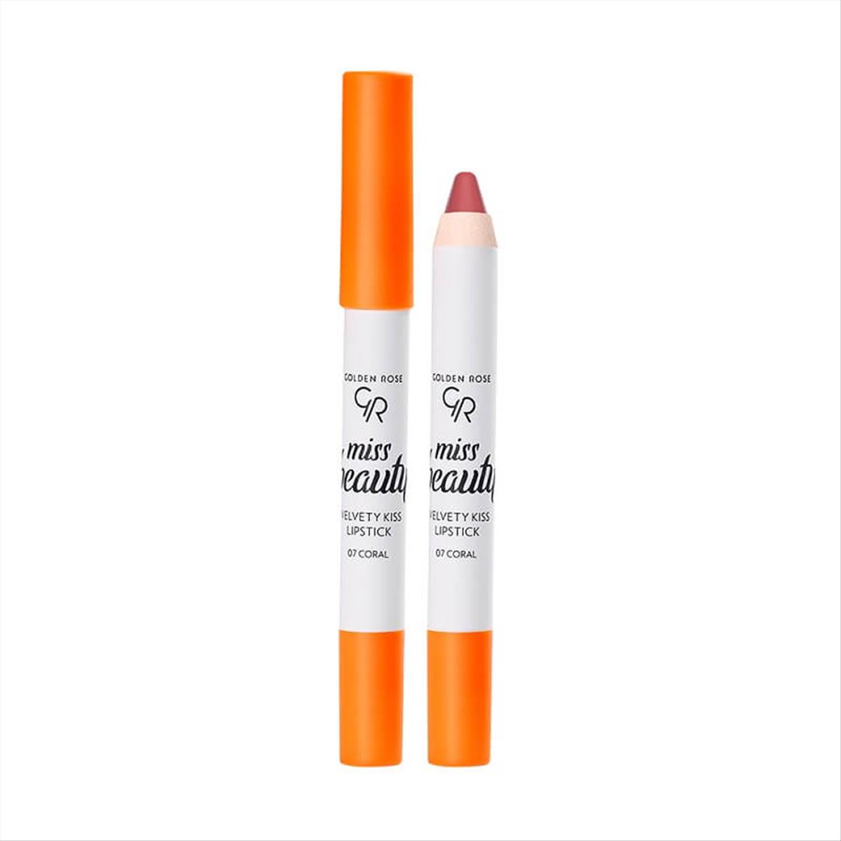 Golden Rose Miss Beauty Velvety Kiss Lipstick 07 Coral 3,5g