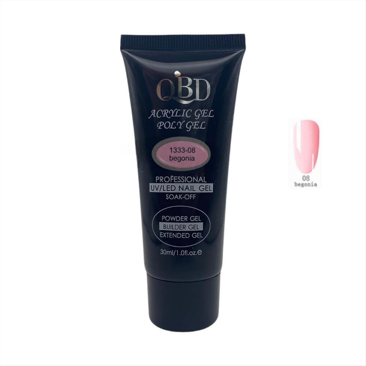QBD Acrygel Uv/Led Begonia 30ml QBD Acrygel Uv/Led Begonia 30ml