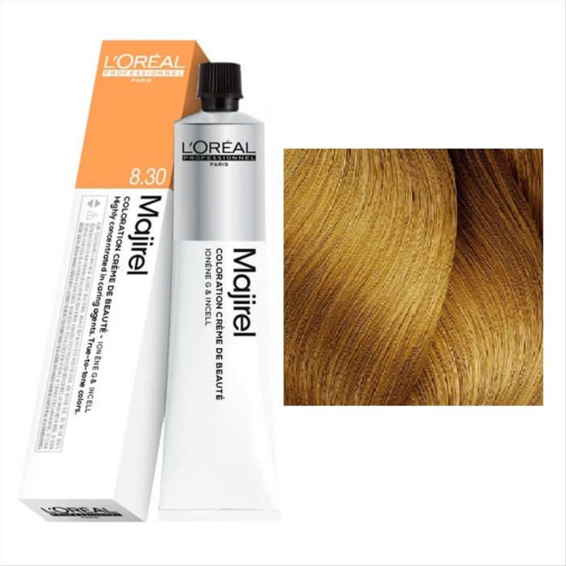 Βαφή L'Oreal Majirel 8.30 Ξανθό Ανοιχτό Ντορέ Έντονο 50ml