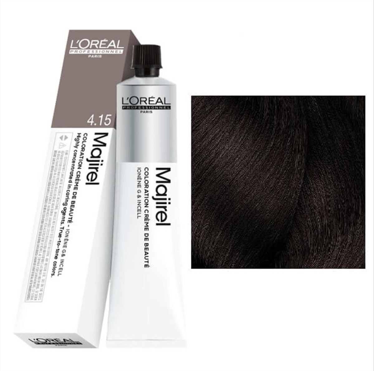 Βαφή L'Oreal Majirel 4.15 Καστανό Σαντρέ Ακαζού 50ml