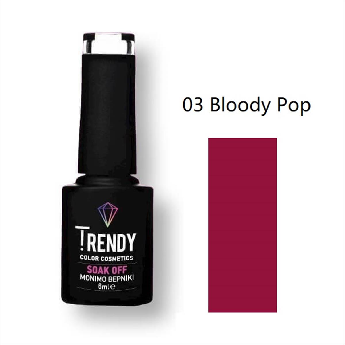 Trendy Soak Off No03 Bloody Pop 6ml