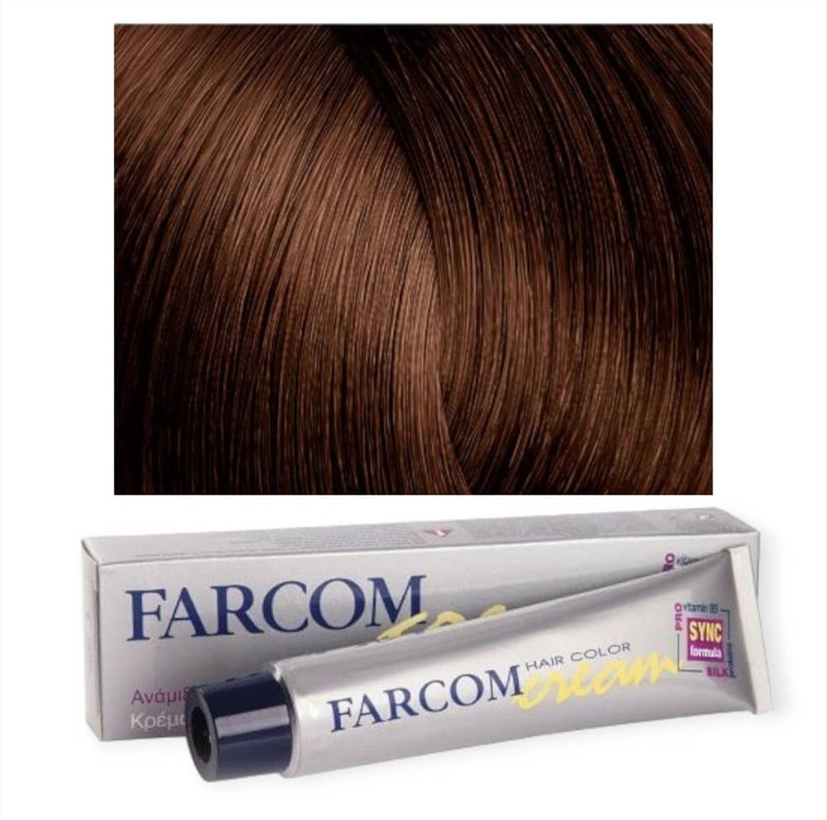 Βαφή μαλλιών 584 καστανό ανοιχτό μαρόν 60ml Farcom