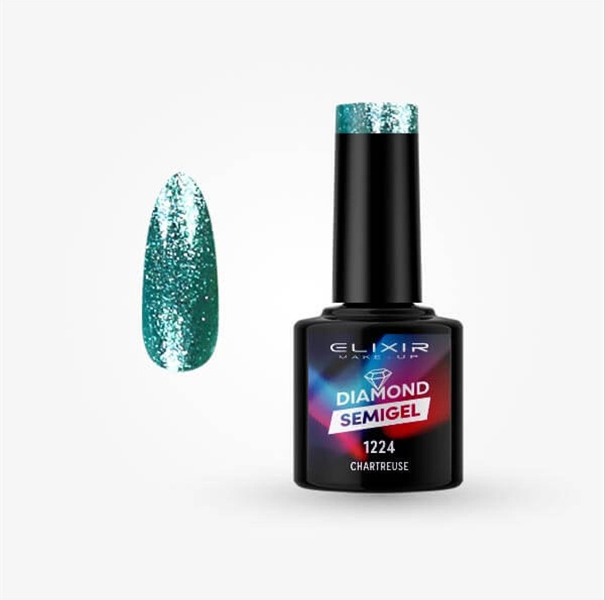 Ημιμόνιμο Βερνίκι Elixir Semi Gel Uv&Led 1224 Diamond Macaron Chartreuse 8ml