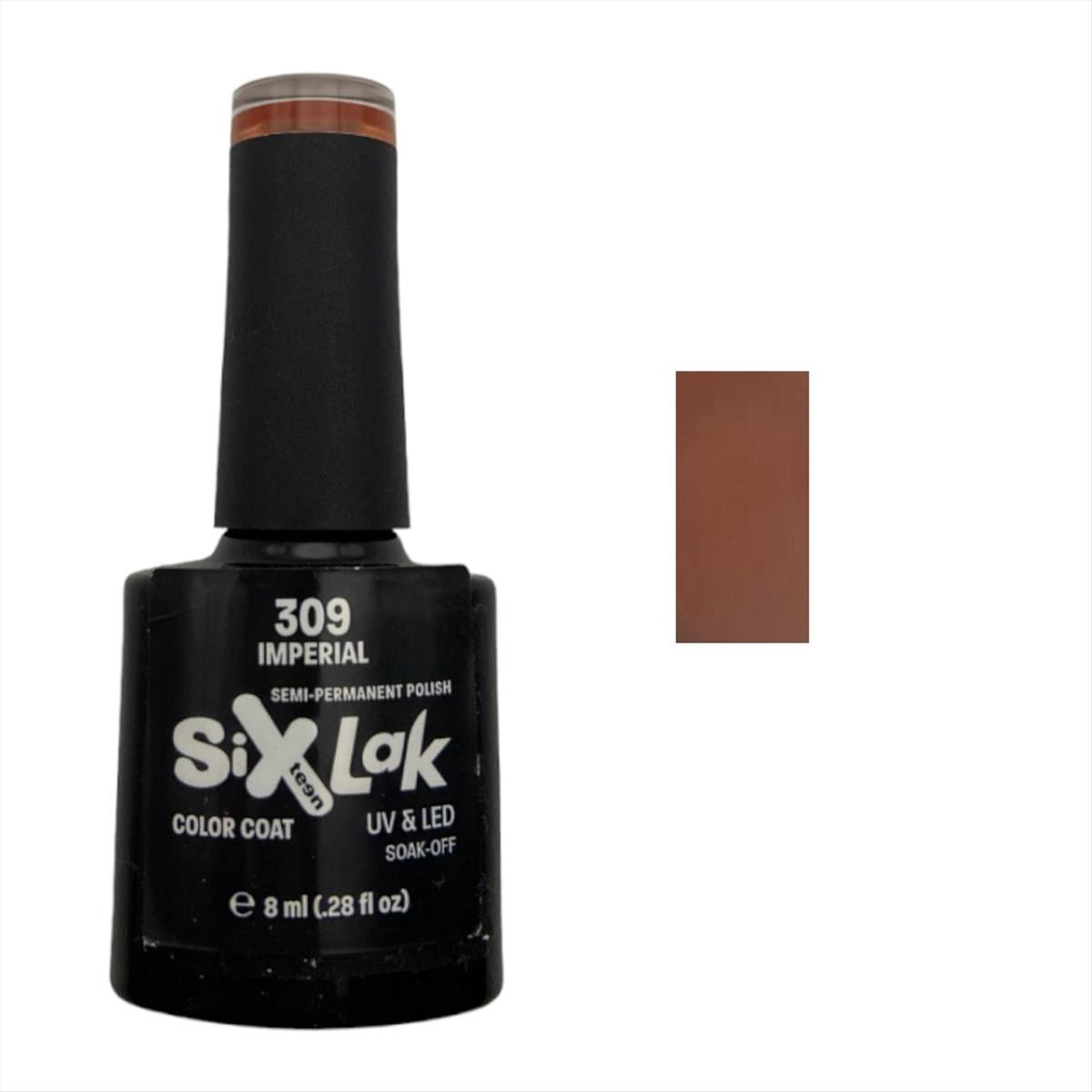 Semi-permanent Varnish SixLak Uv & Led Soak Off  309 8ml