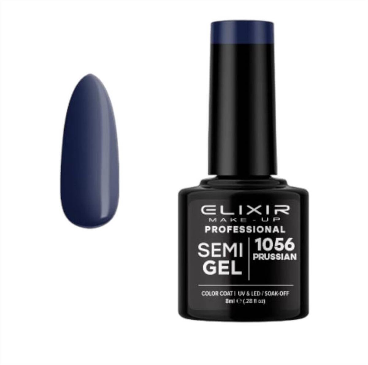 Ημιμόνιμο Βερνίκι Elixir Semi Gel Uv&Led 1056 Prussian 8ml