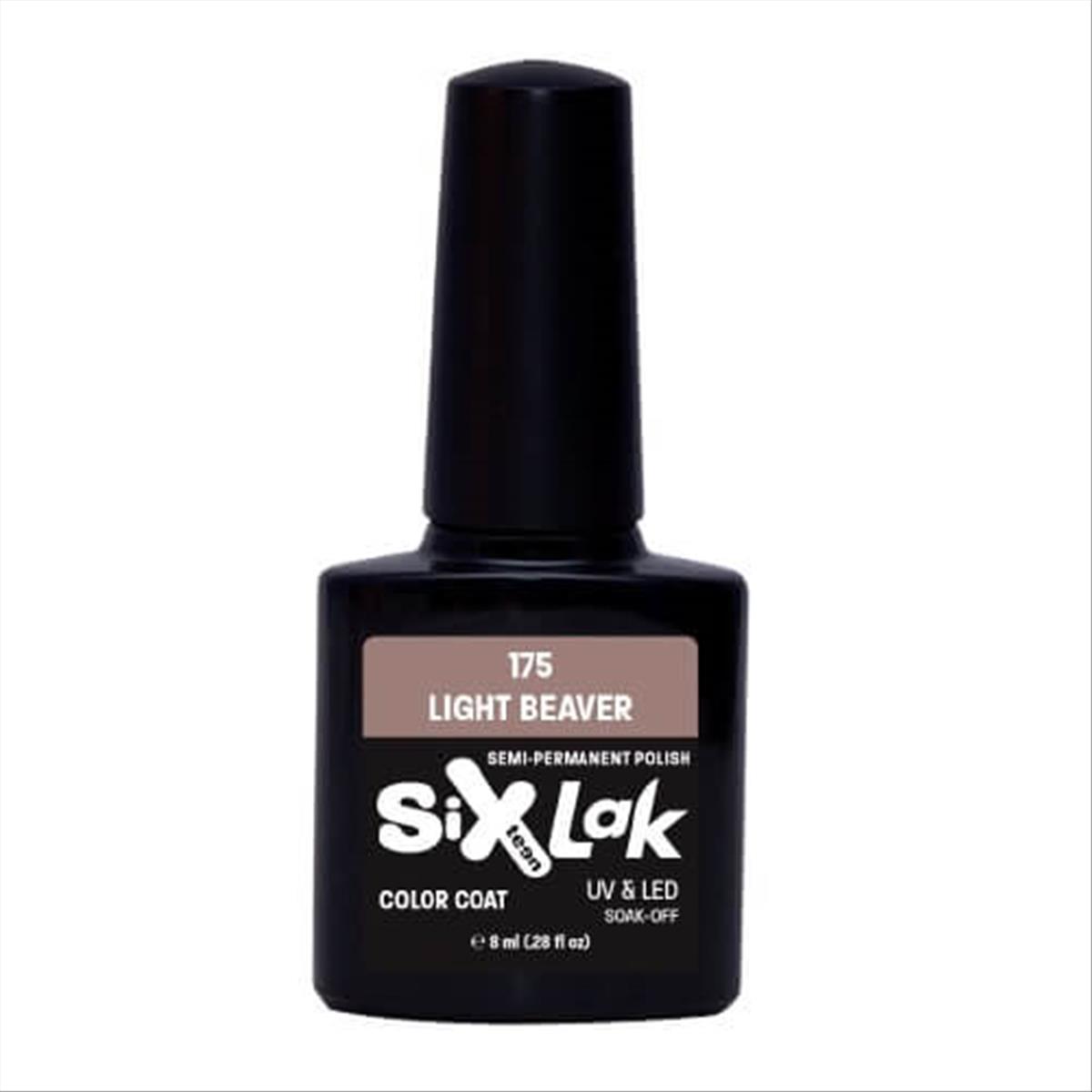 Ημιμόνιμο Βερνίκι SixLak Uv & Led Soak Off No175 Light Beaver 8ml