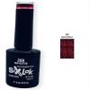 Semi-permanent Varnish SixLak Uv & Led Soak Off No269 Red Glitter 8ml