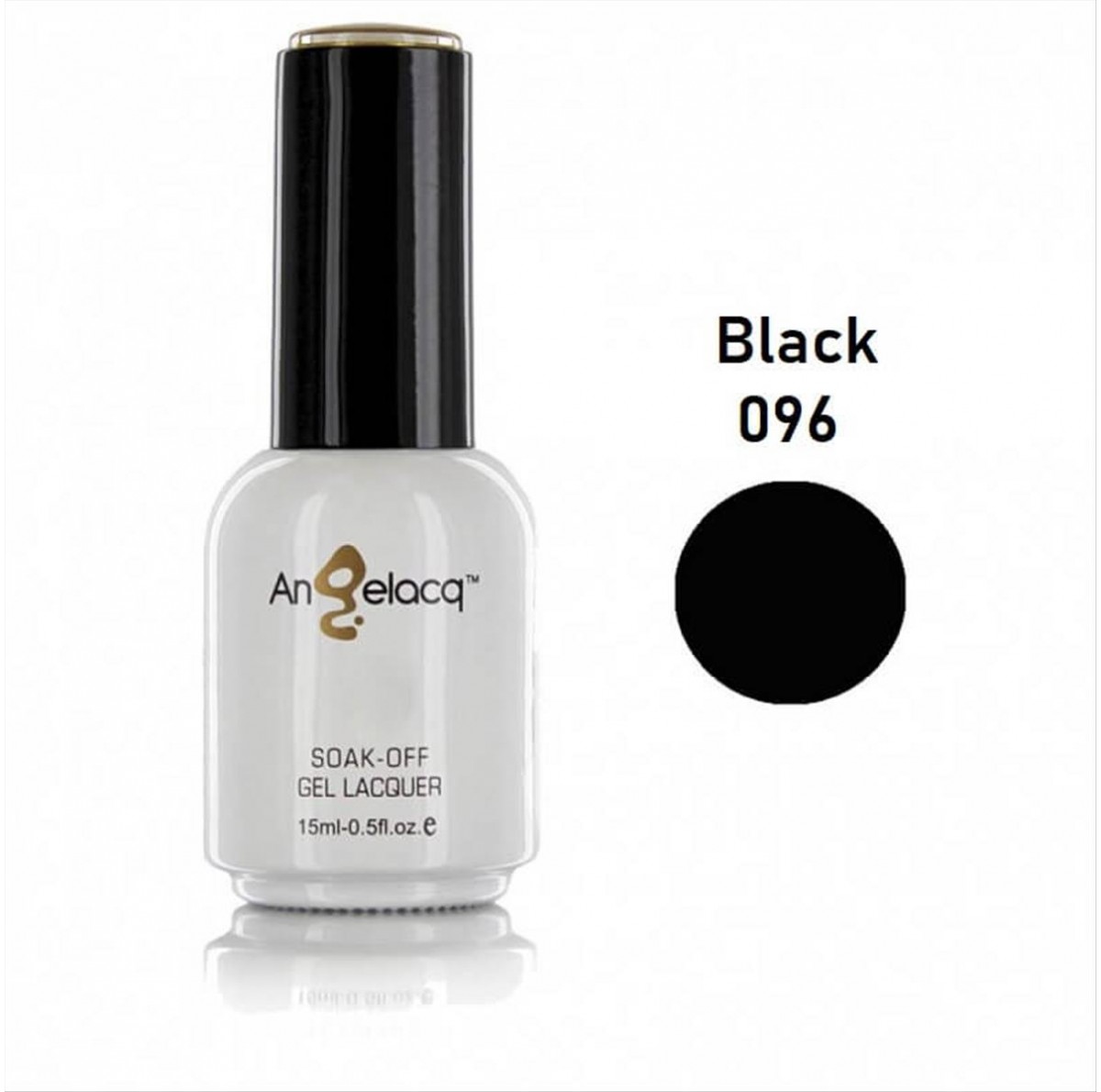 Ημιμόνιμο Bερνίκι Angelacq 096 Black-15 ml