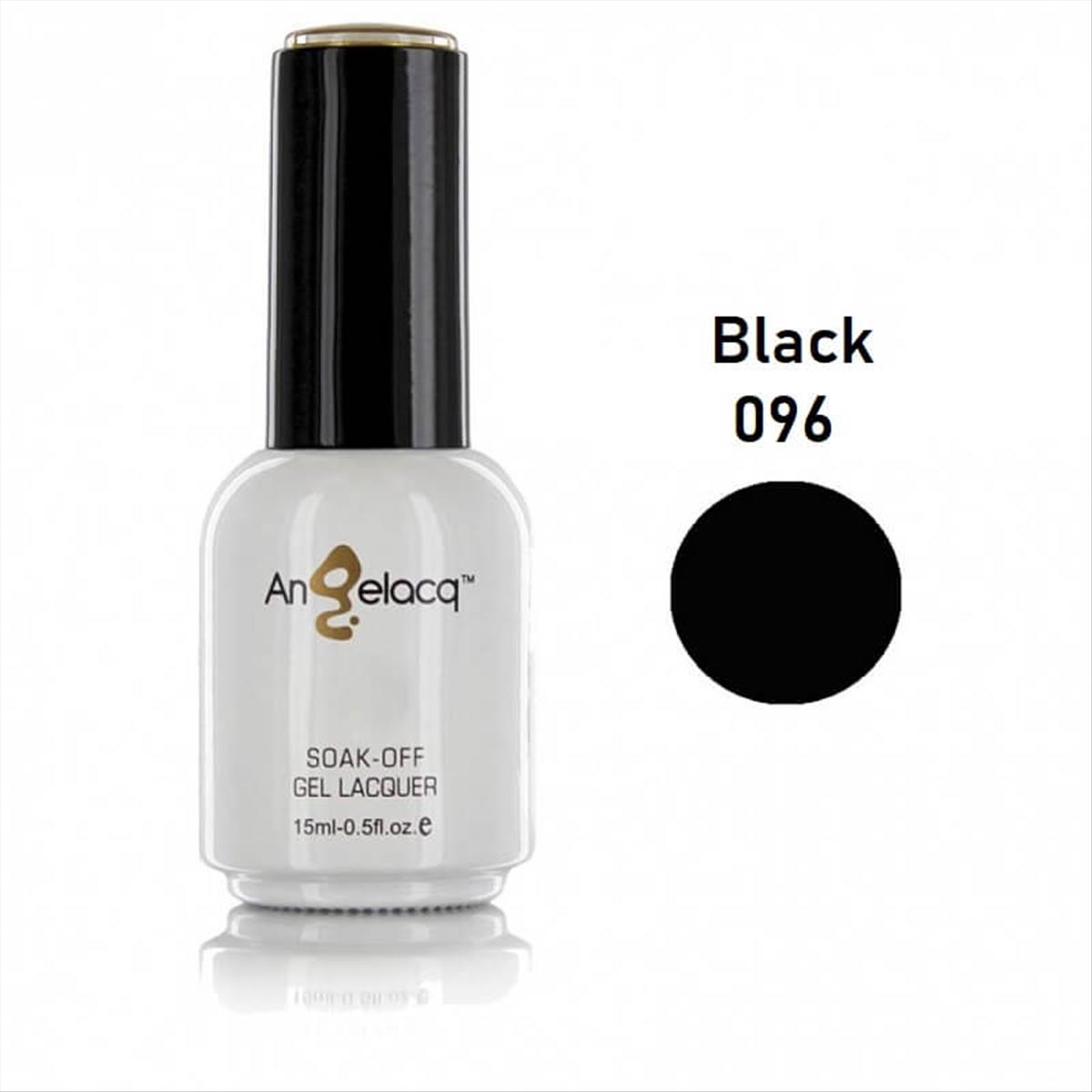 Ημιμόνιμο Bερνίκι Angelacq 096 Black-15 ml