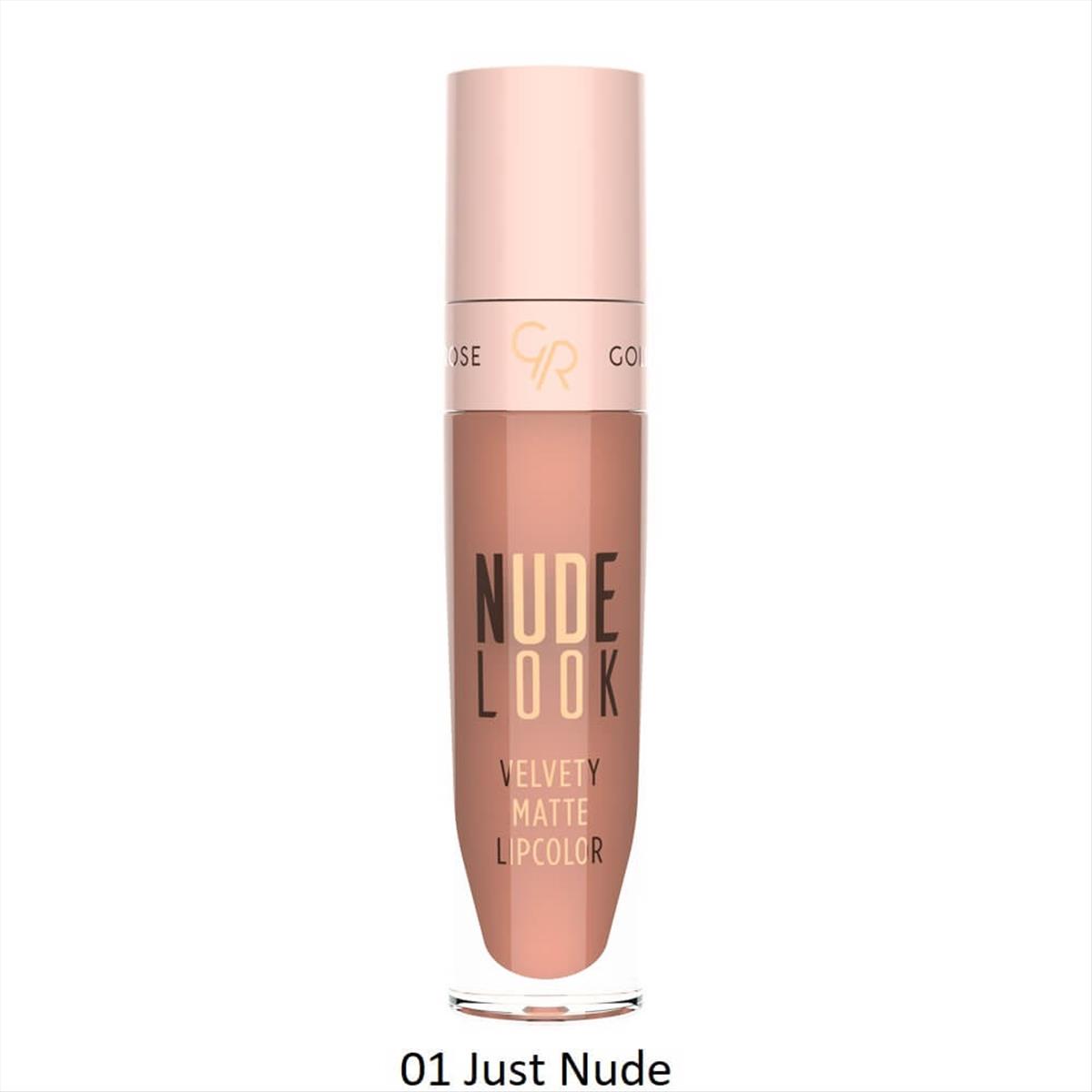 Nude Look Velvety Matte LipColor Golden Rose- 01 Just Nude