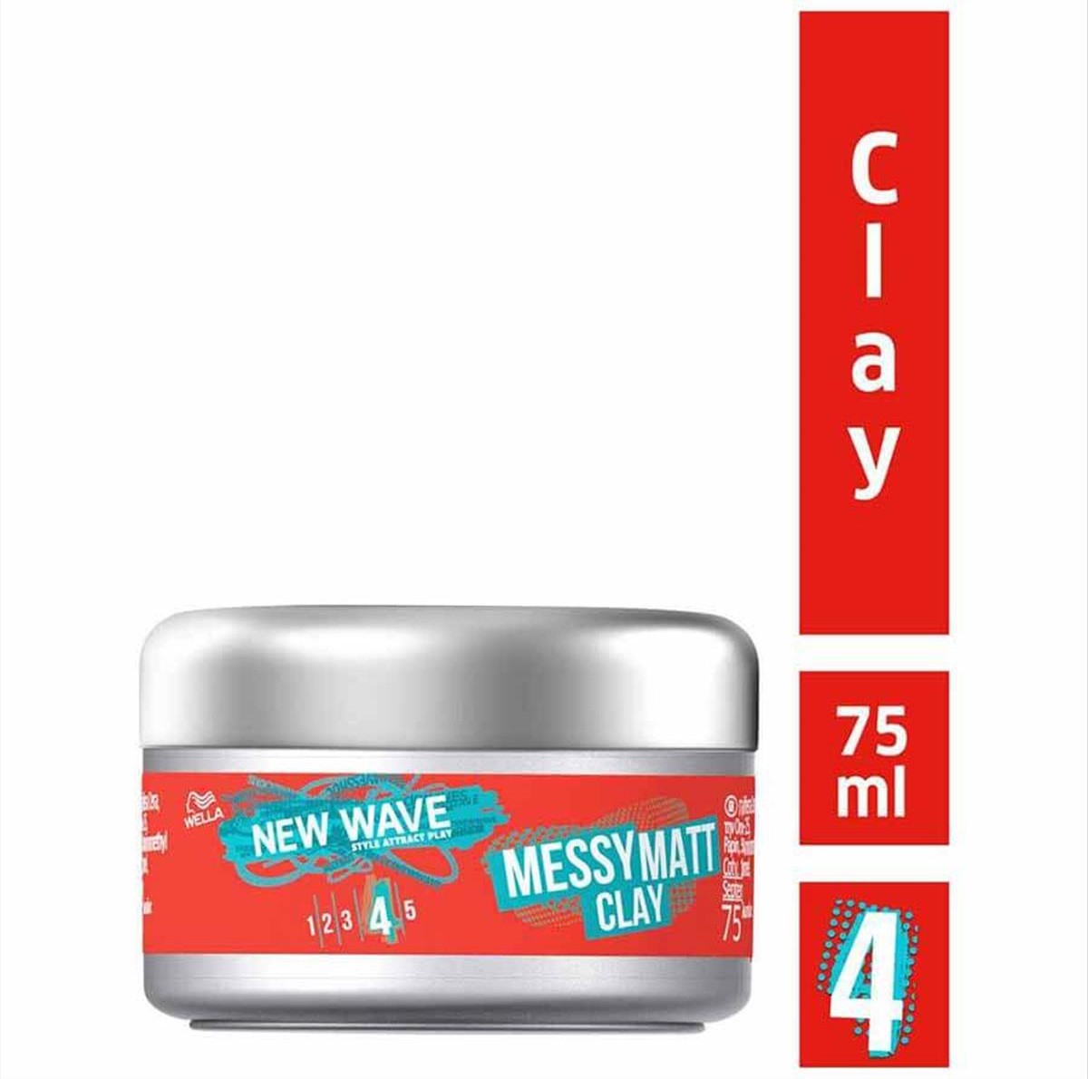 Wella New Wave Messy Matt Clay Force 4 75ml