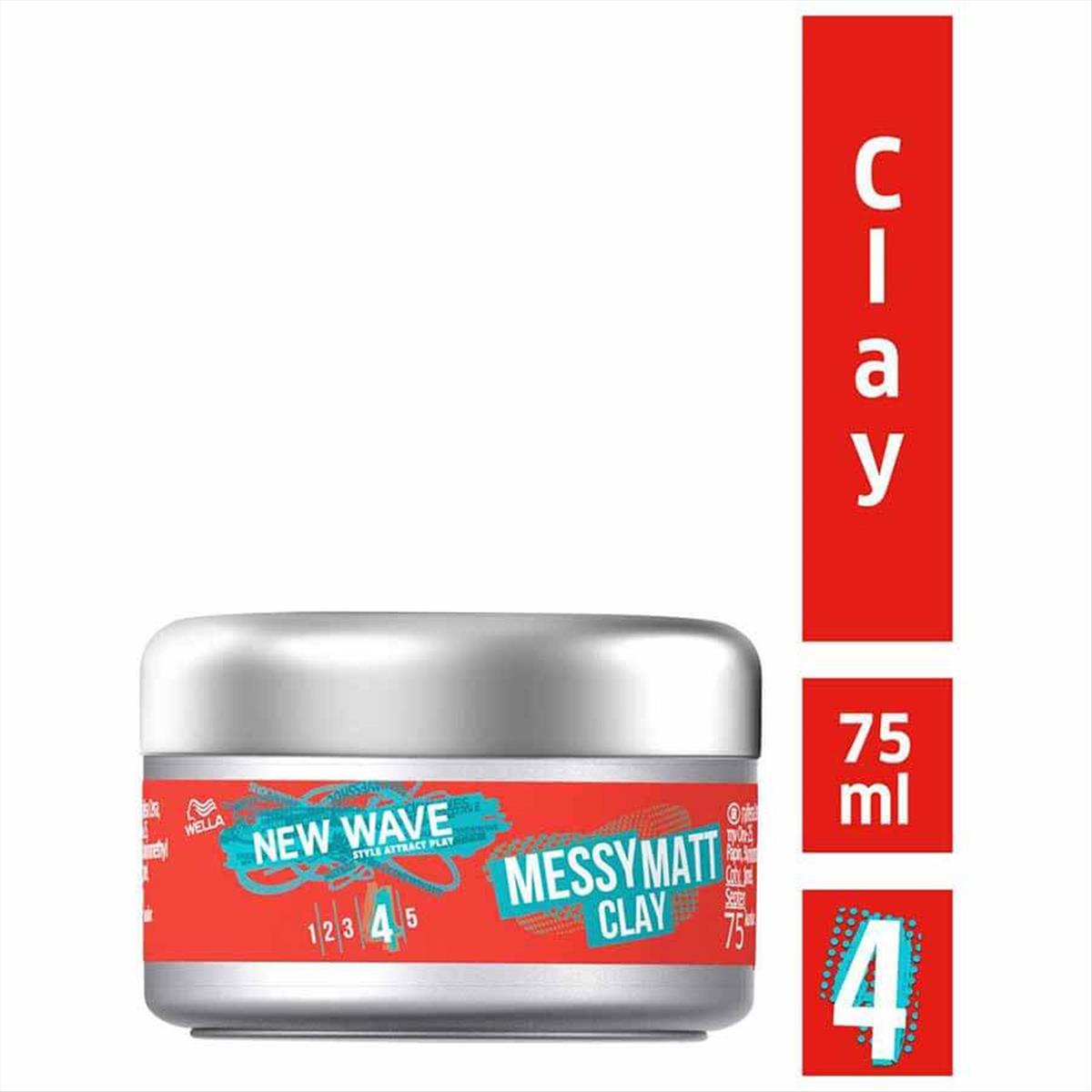 Wella New Wave Messy Matt Clay Force 4 75ml