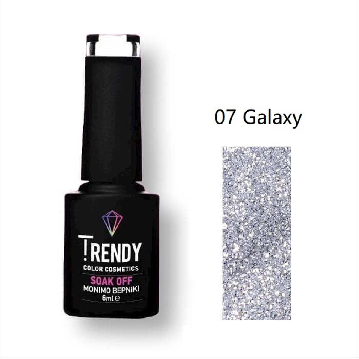 Ημιμόνιμο Βερνίκι Trendy Soak Off No07 Galaxy 6ml